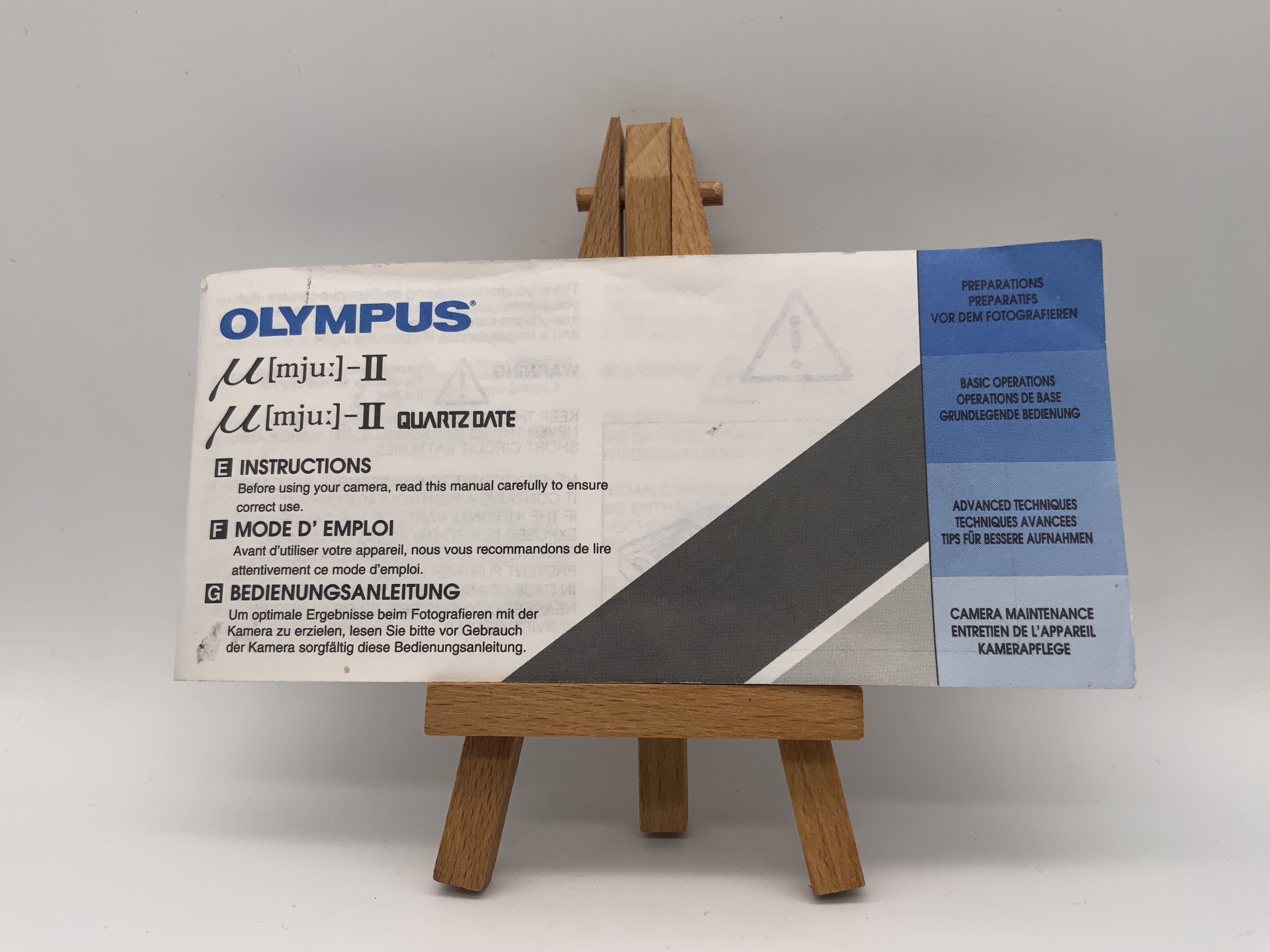 Olympus Mju-II mju-II Quartzdate Bedienungsanleitung Deutsch