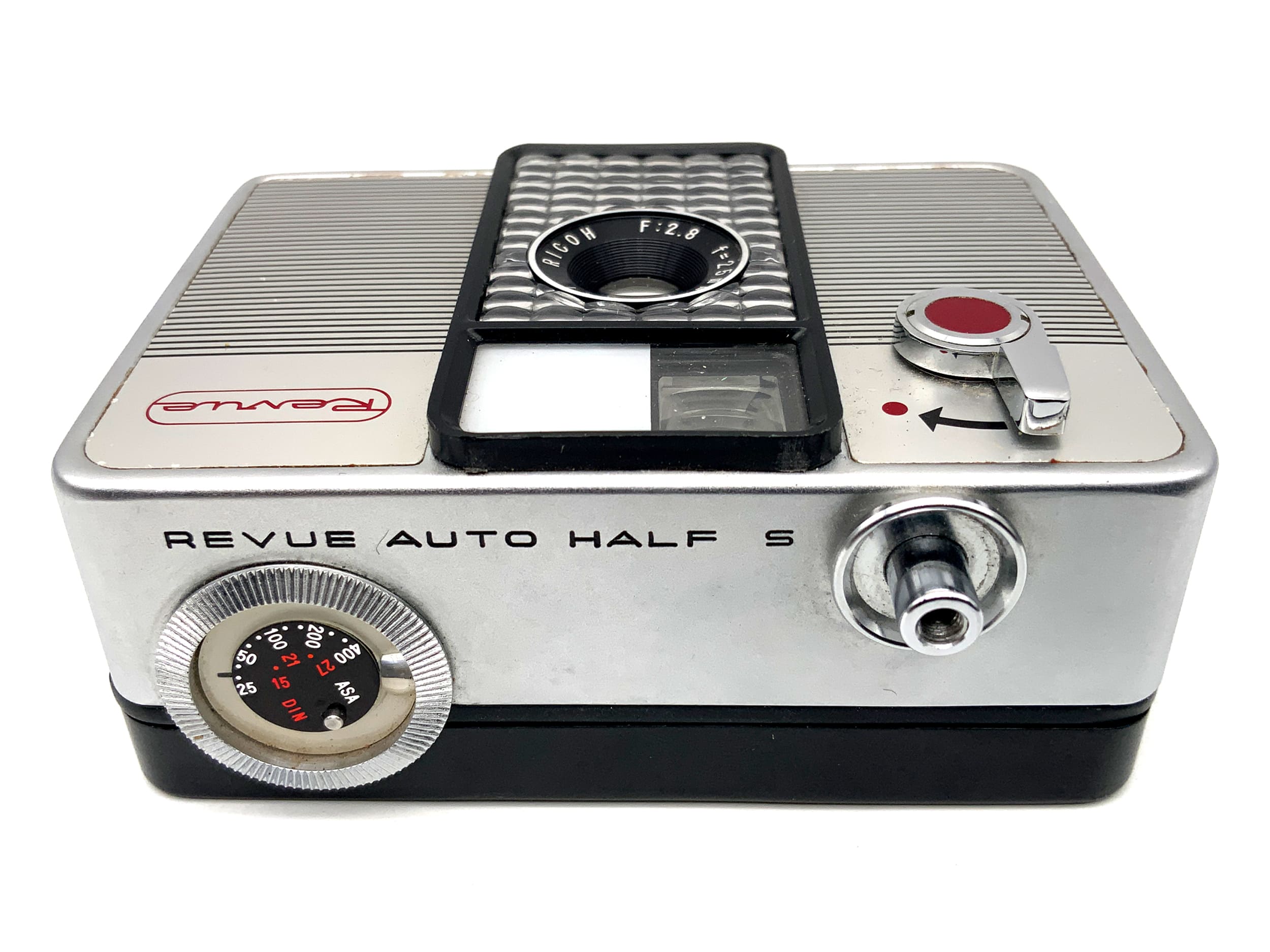Ricoh Revue Auto Half S Sucherkamera mit Ricoh 25mm F:2,8 Halbformatkamera