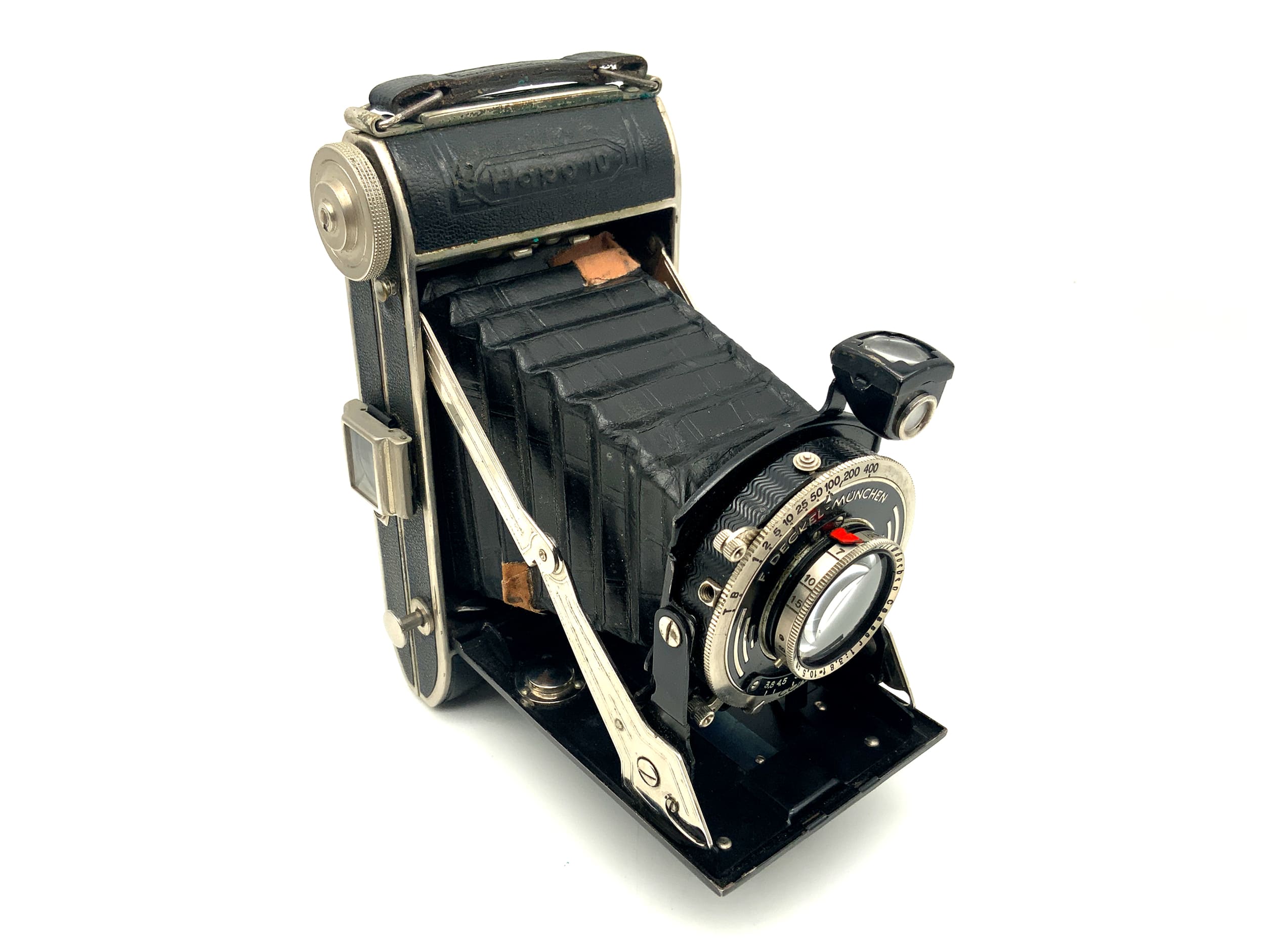 Hapo 10 Klappkamera mit Steinheil Cassar 1:3,8 10,5cm Analogkamera