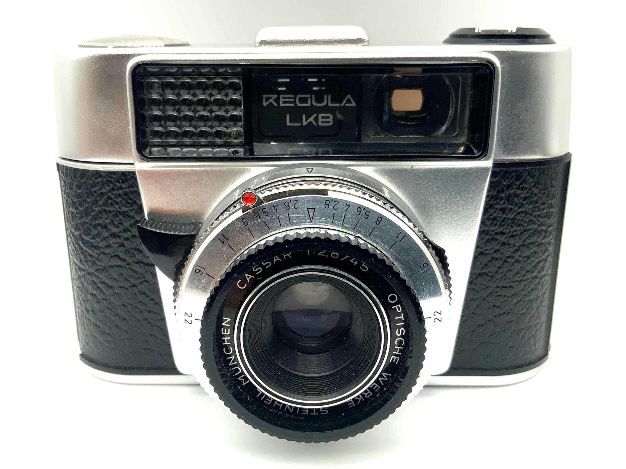 King KG Regula LKB Sucherkamera mit Steinheil Cassar 1:2.8/45 Prontor 500 LK