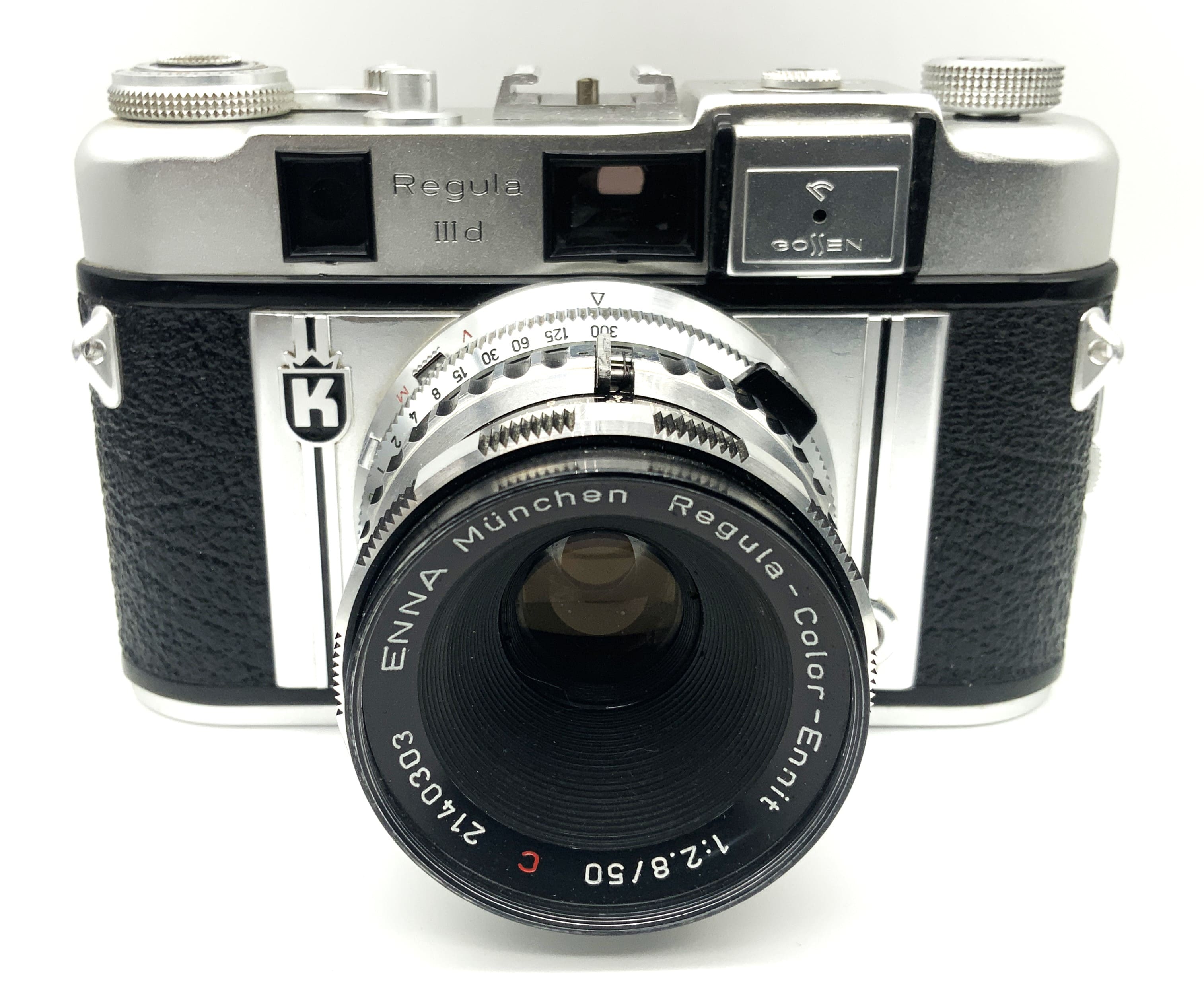 King KG Regula IIId Sucherkamera mit Color Ennit 1:2.8/50 red C Prontor-SVS