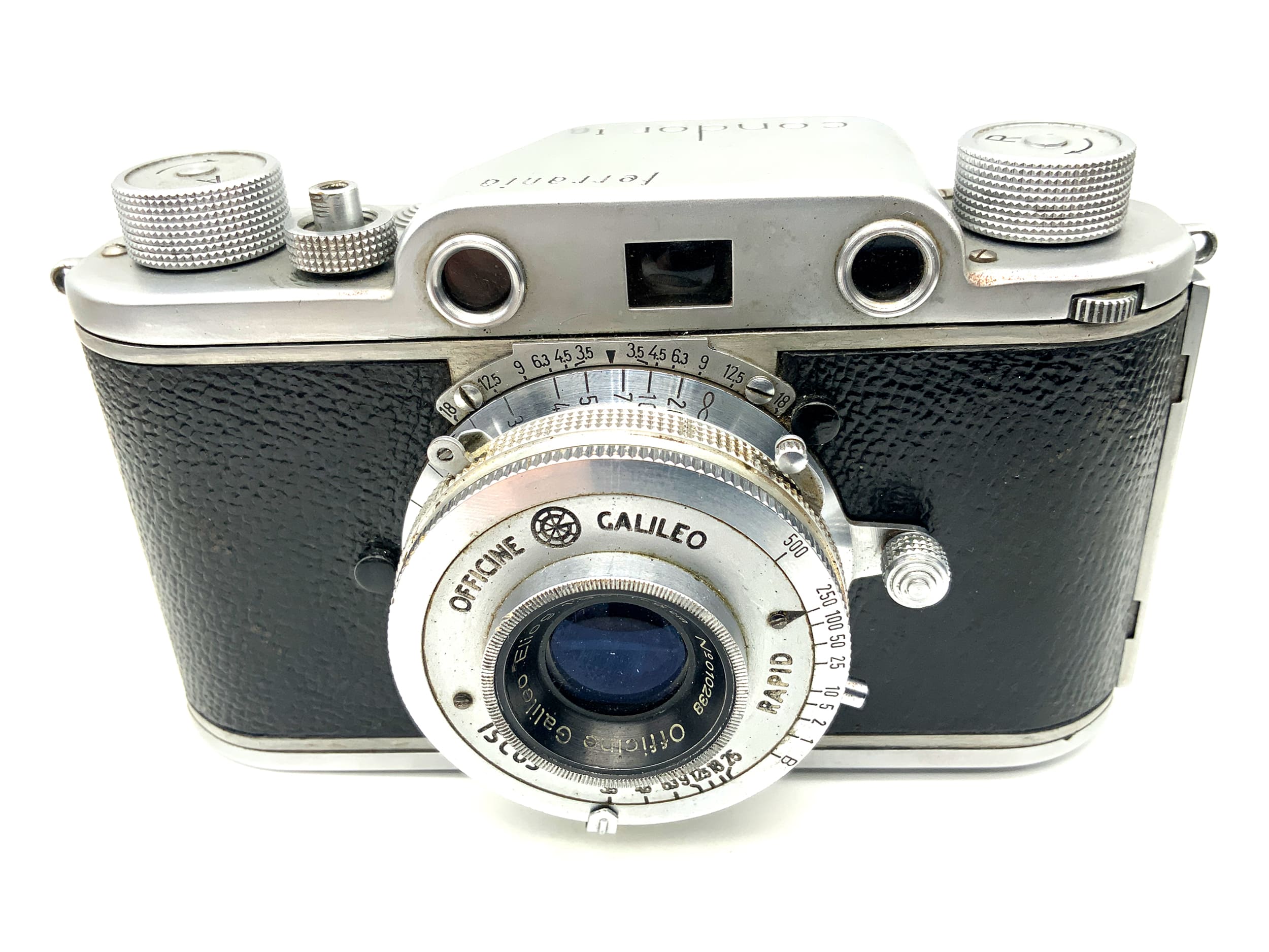 Officine Galileo Ferrania Condor I Sucherkamera mit Eliog 50mm 1:3.5 Iscus Rapid