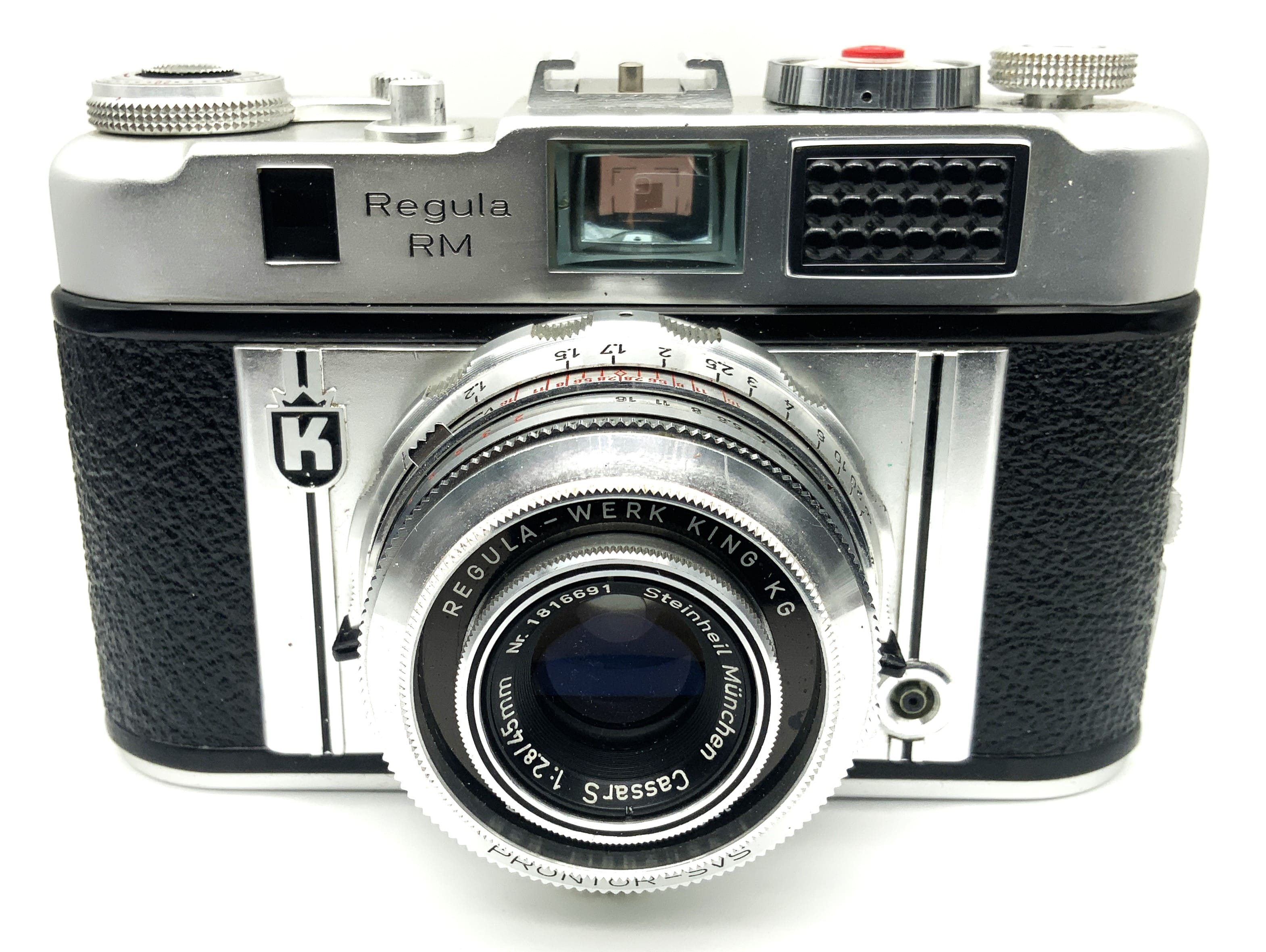 King KG Regula RM Sucherkamera mit Steinheil Cassar S 1:2.8/45mm Prontor-Matic