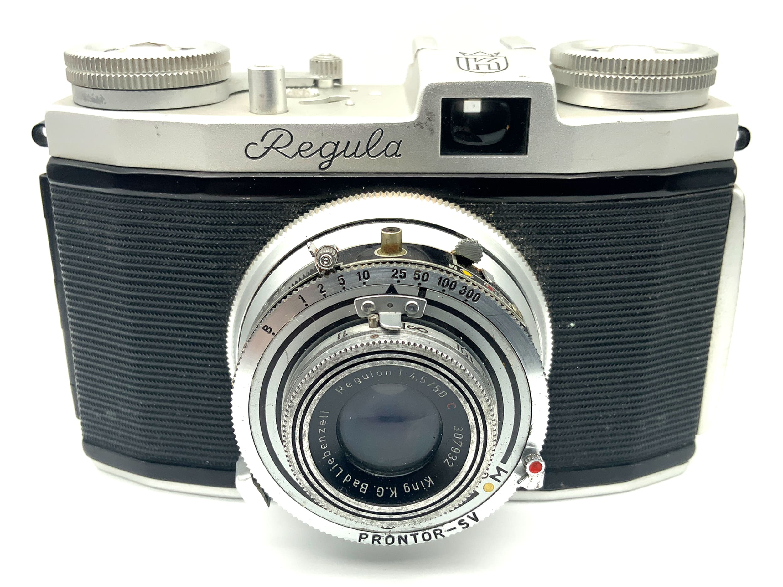 King KG Regula II Sucherkamera mit Regulon 1:4.5/50 red C Prontor-SV