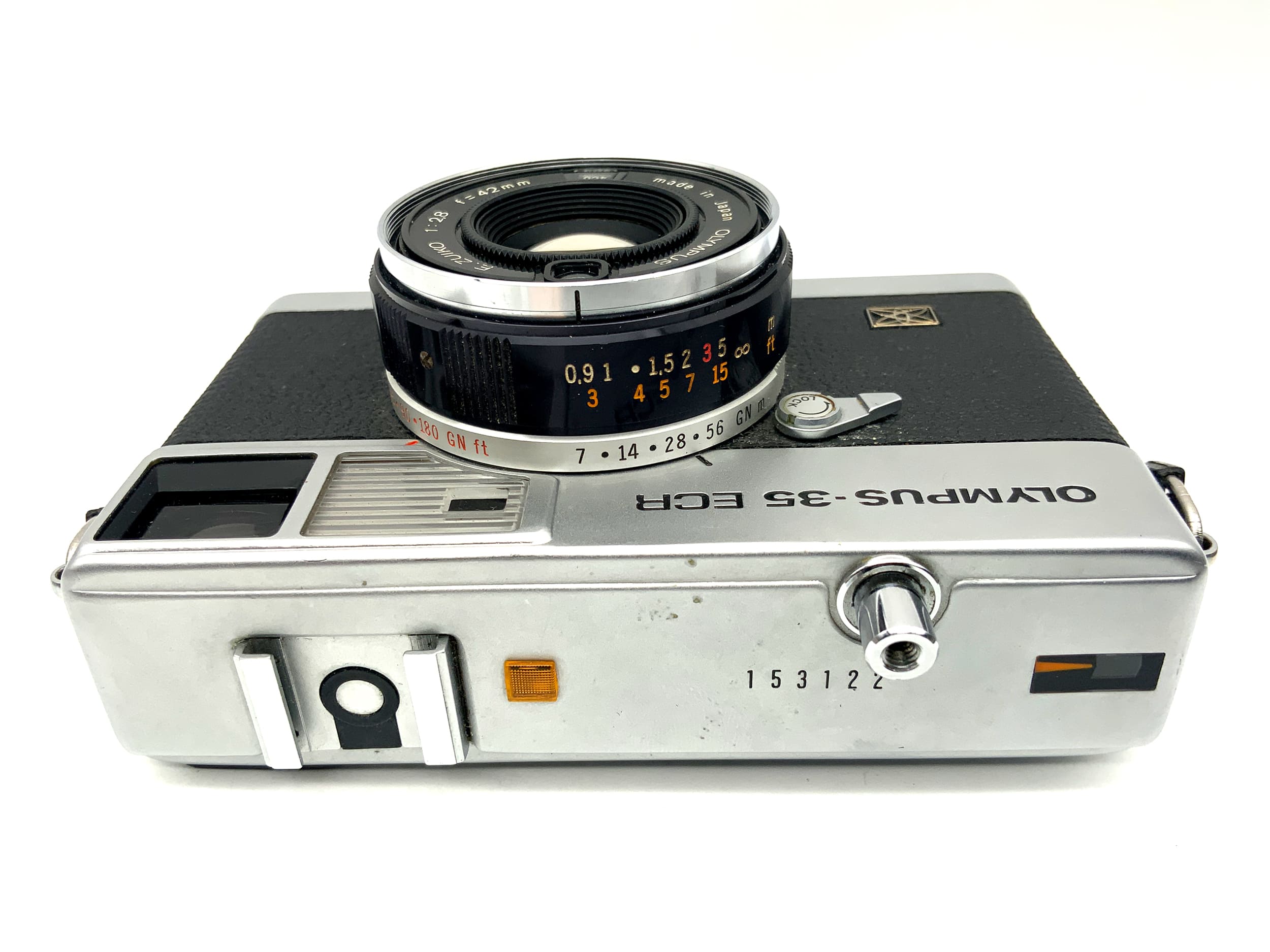 Olympus 35 ECR Sucherkamera mit E.Zuiko 42mm 1:2.8 Seiko-ESF Analogkamera