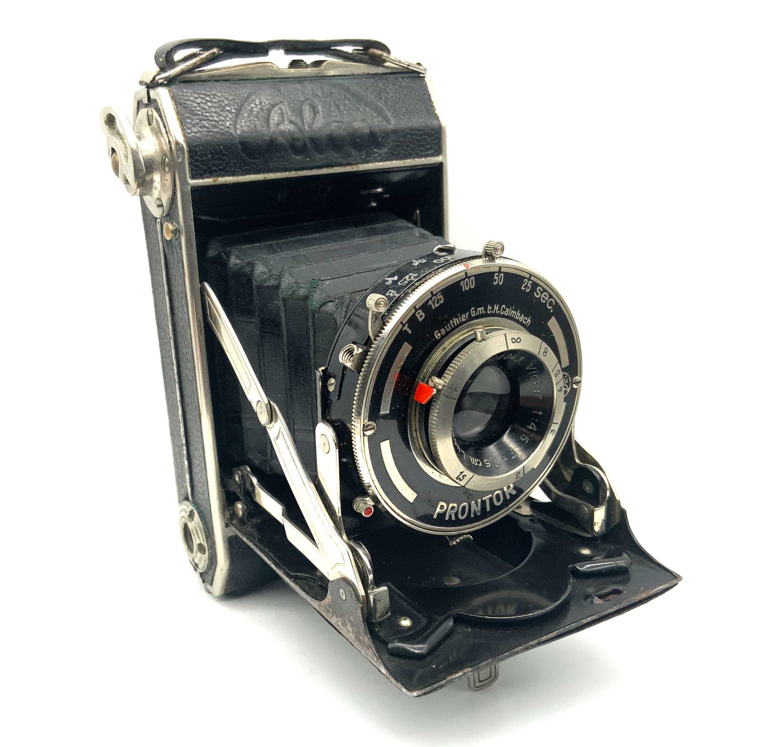 Appareil photo pliant Beier Alca-I avec objectif Victar 75 mm 1:4,5 Prontor (appareil photo analogique)