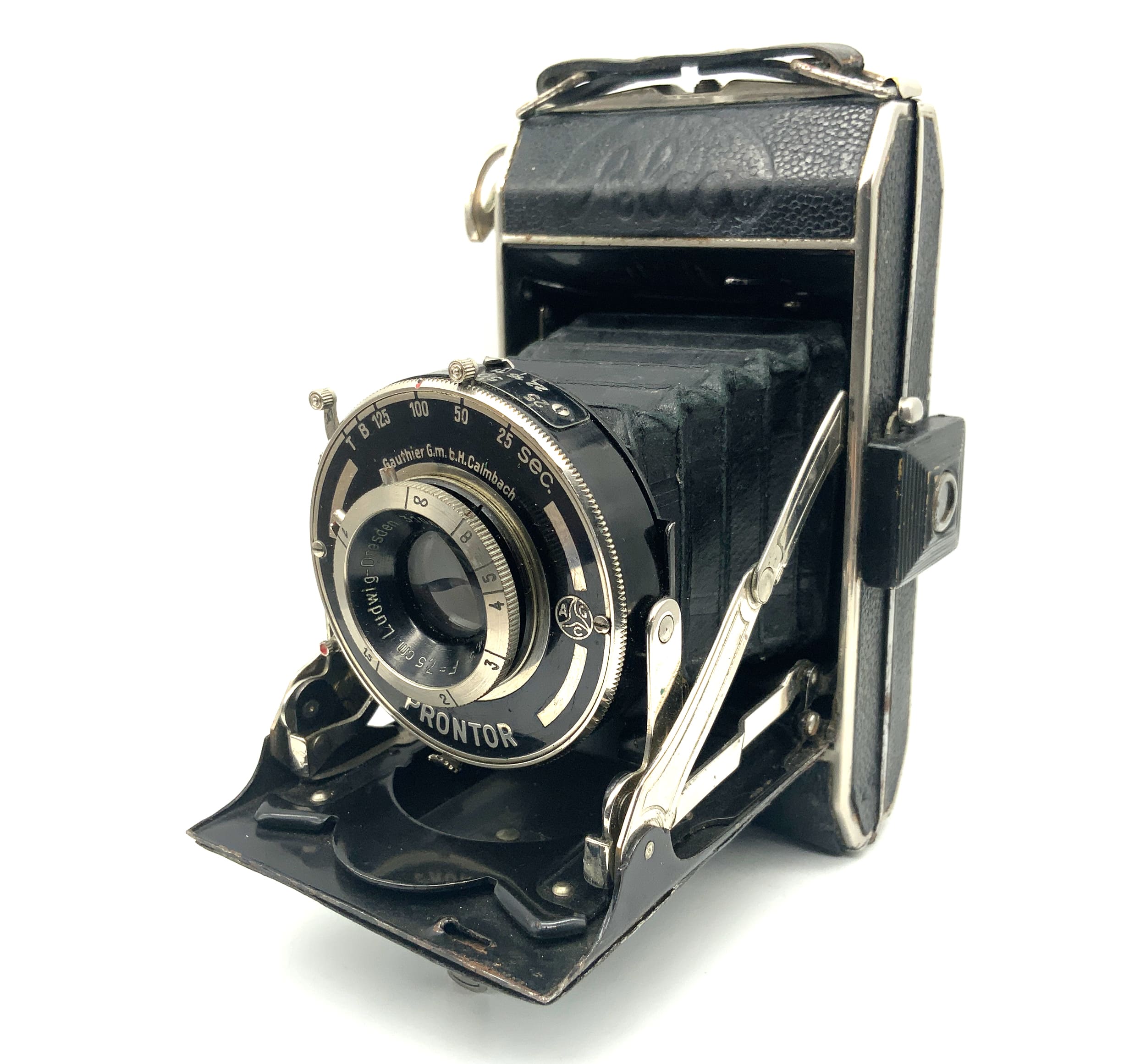 Appareil photo pliant Beier Alca-I avec objectif Victar 75 mm 1:4,5 Prontor (appareil photo analogique)