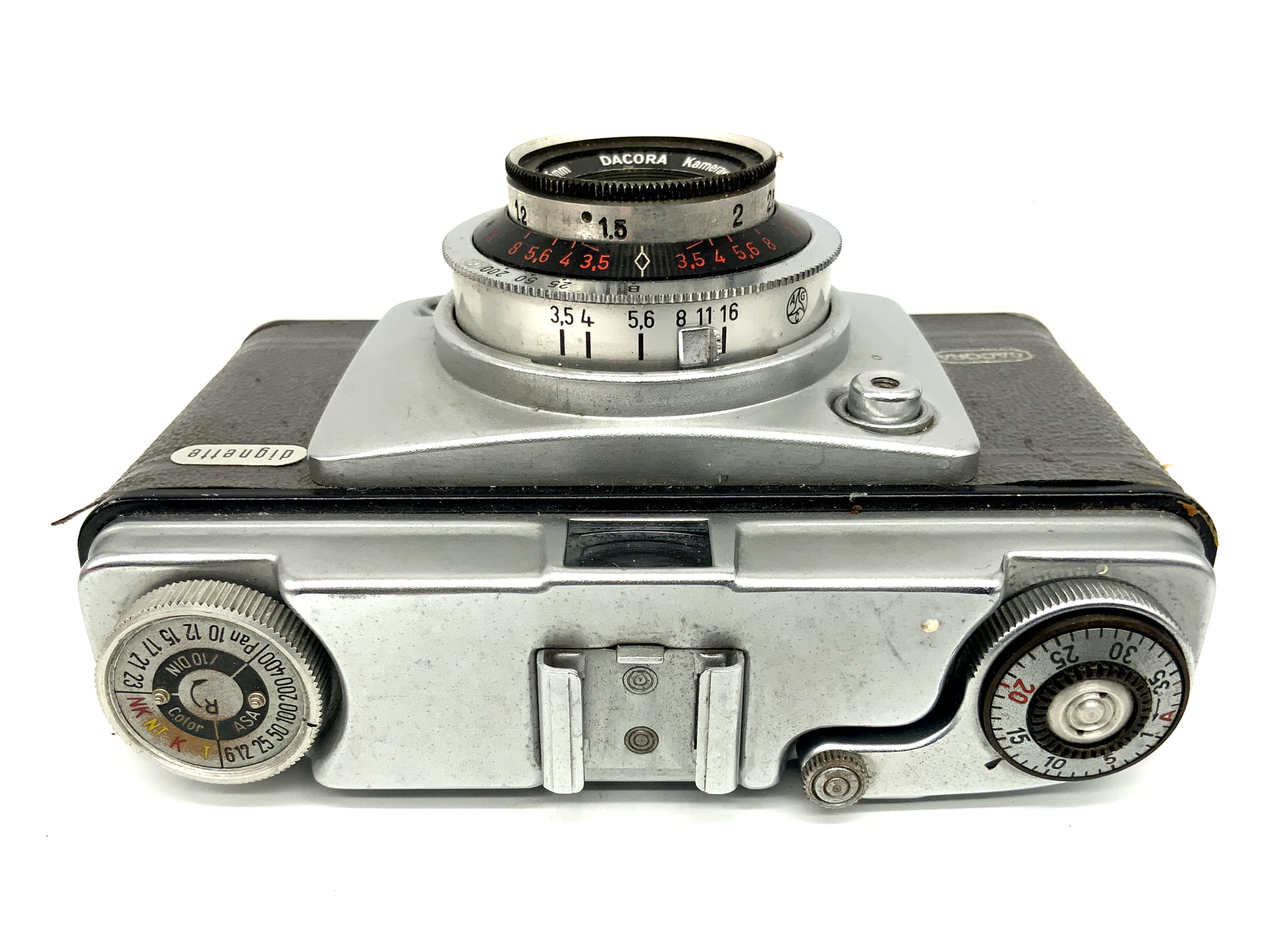 Dacora Dignette Sucherkamera mit dignar 1:3.5/45mm Vario Analogkamera