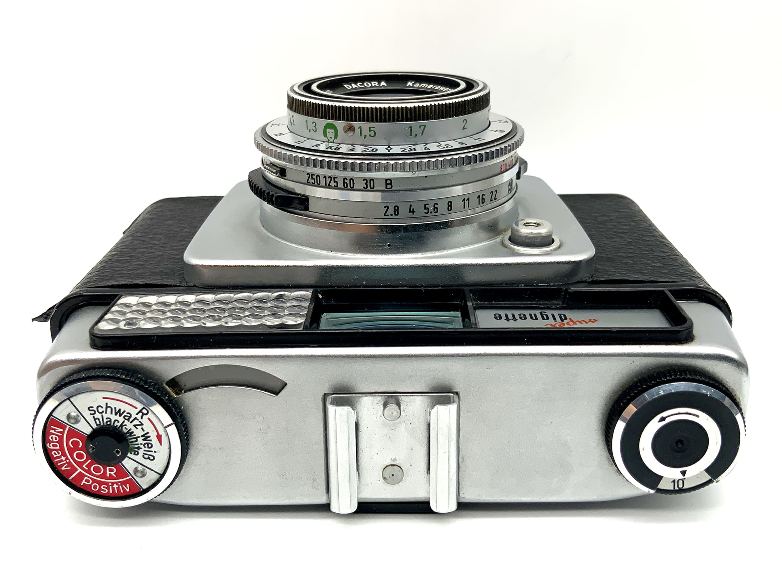 Dacora super dignette Sucherkamera mit dignar 1:2.8/45mm Vario-LK Analogkamera