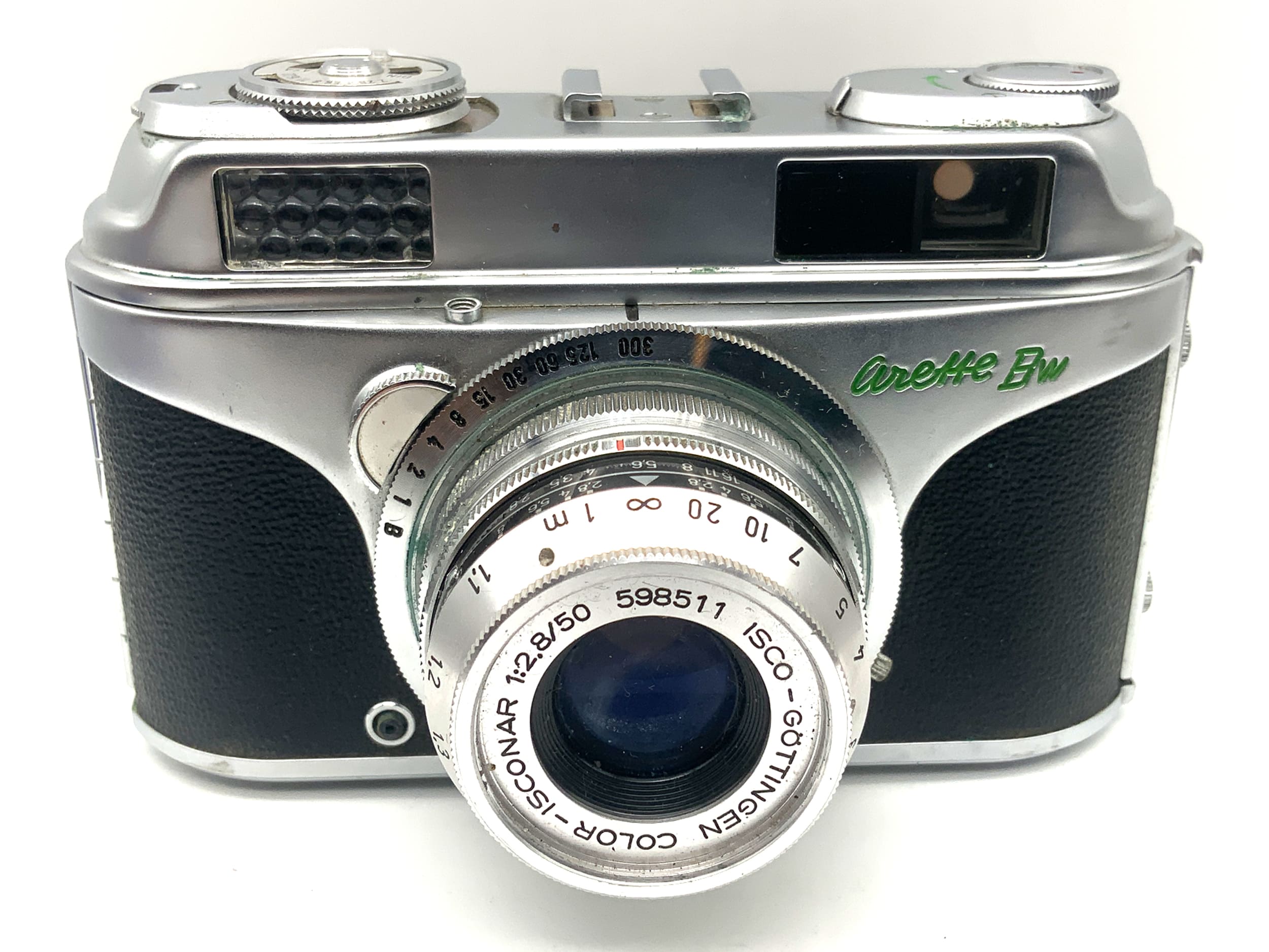 AkA Arette BW Sucherkamera mit Color-Isconar 1:2.8/50 Prontor-SVS Analogkamera