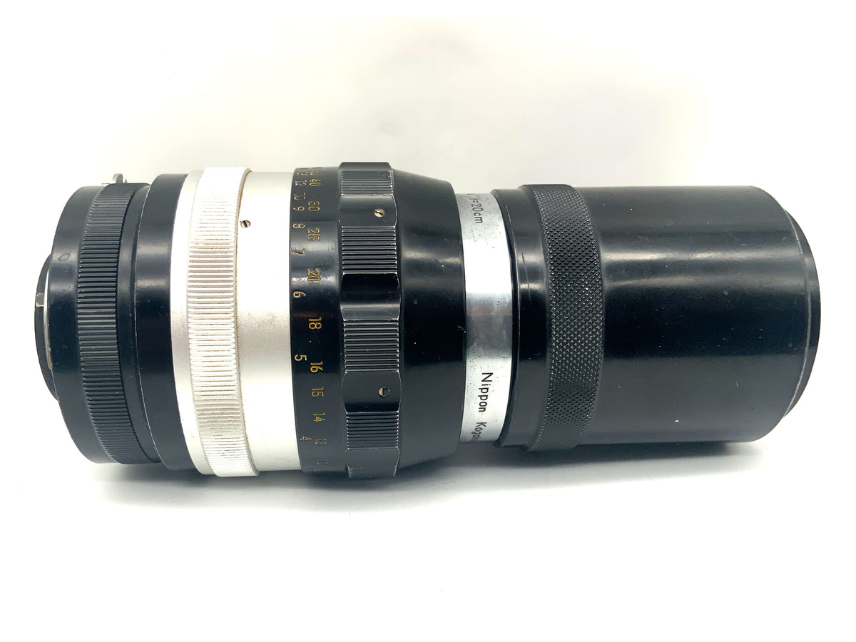 Nikon Nippon Kogaku Nikkor-Q 20cm 1:4 Objektiv Festbrennweite (Nikon F)