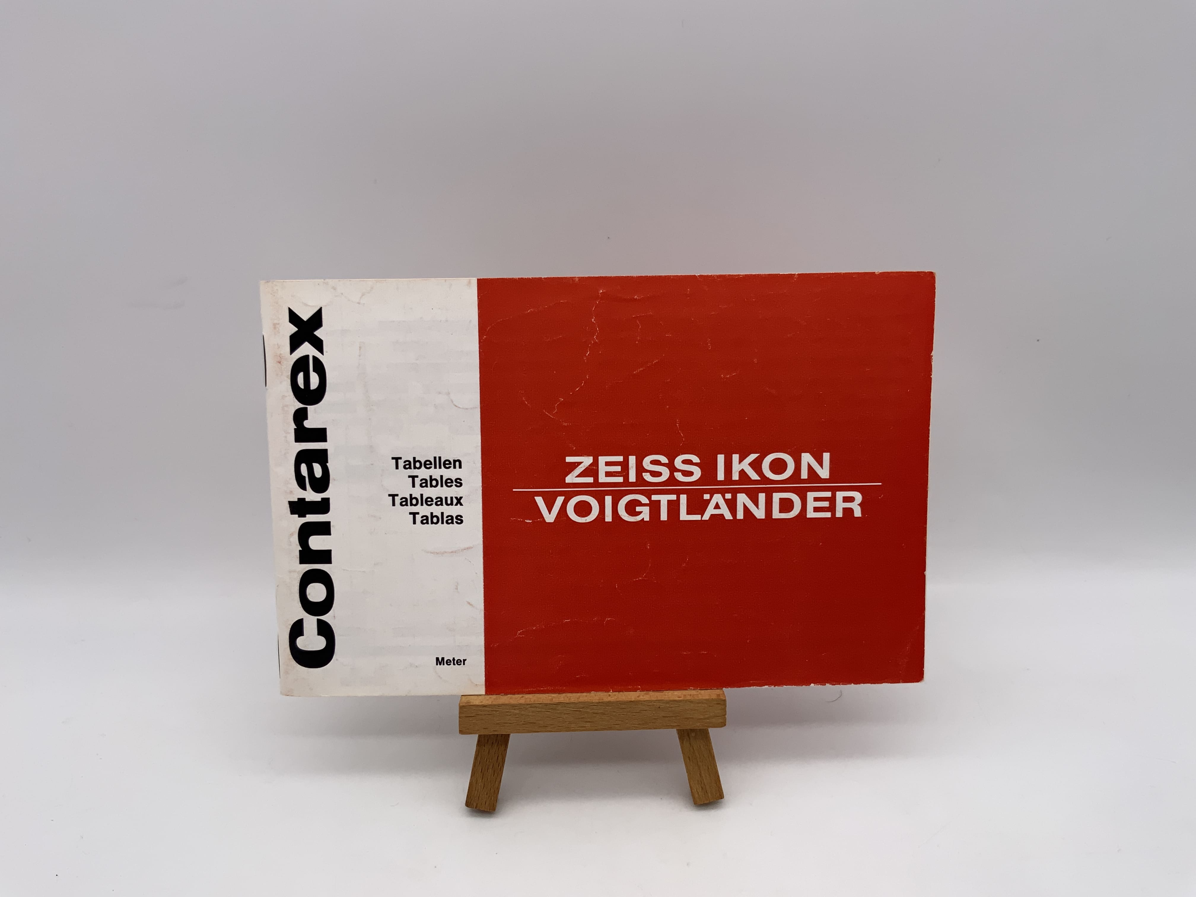 Zeiss Ikon Contarex Tabellen Meter Bedienungsanleitung Deutsch