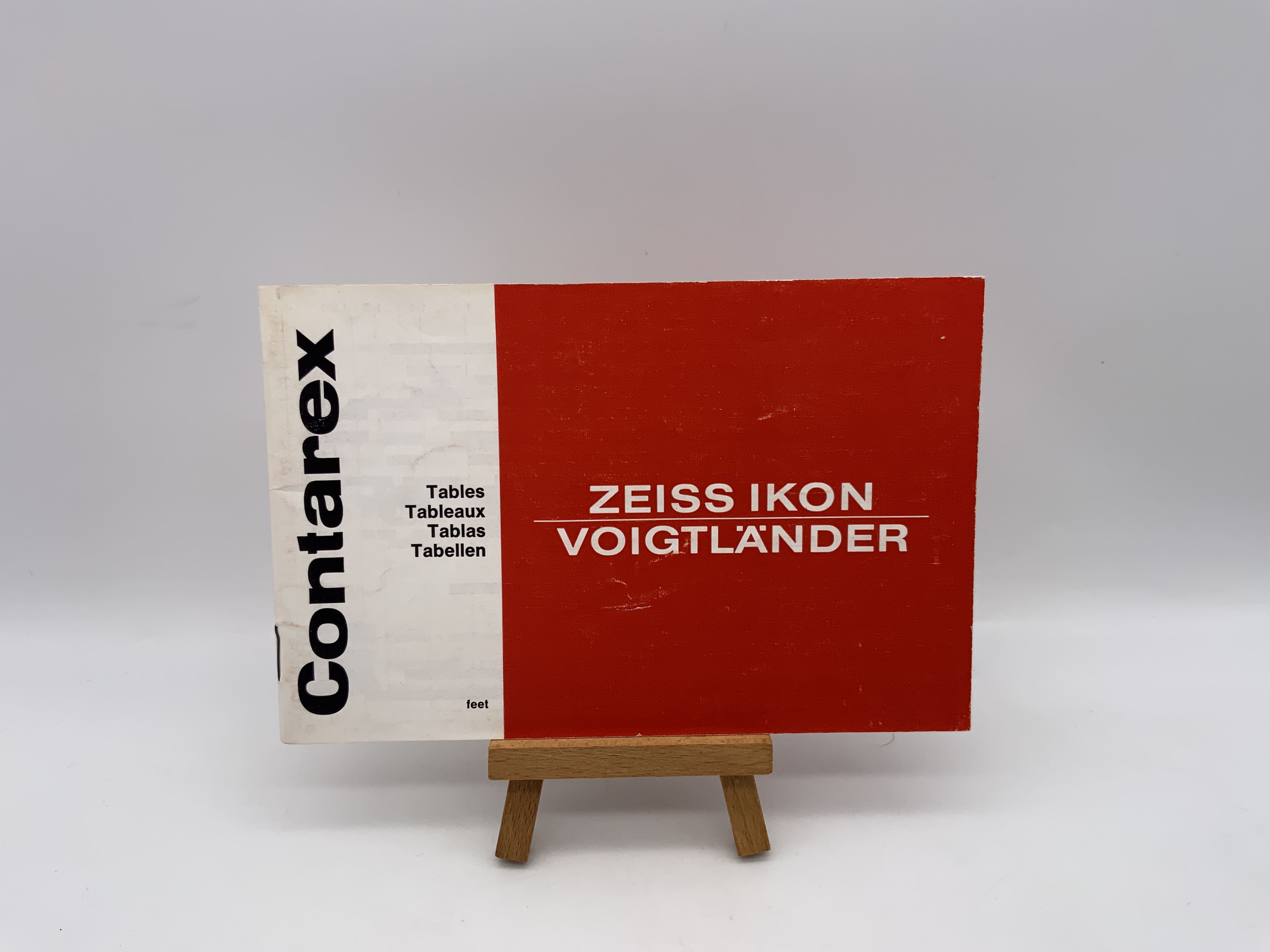Zeiss Ikon Contarex Tabellen Feet Bedienungsanleitung Deutsch