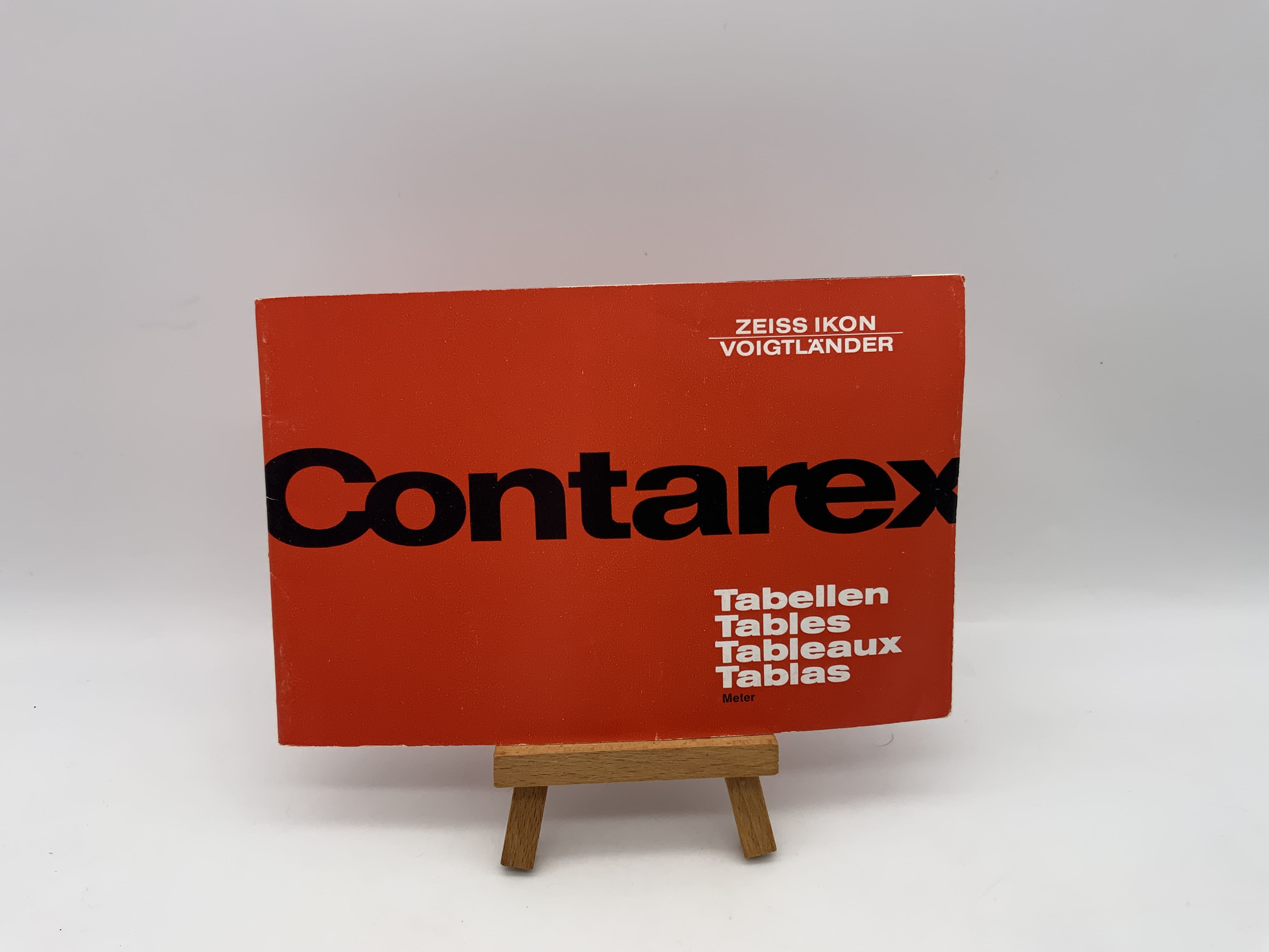 Zeiss Ikon Contarex Tabellen Meter Bedienungsanleitung Deutsch