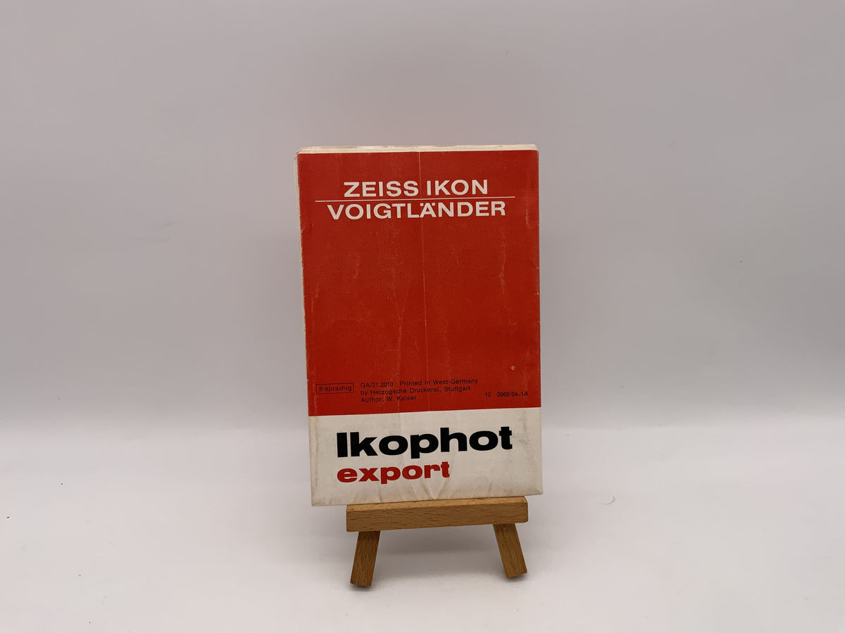 Zeiss Ikon Ikophot export Gebrauchsanweisung Bedienungsanleitung Deutsch