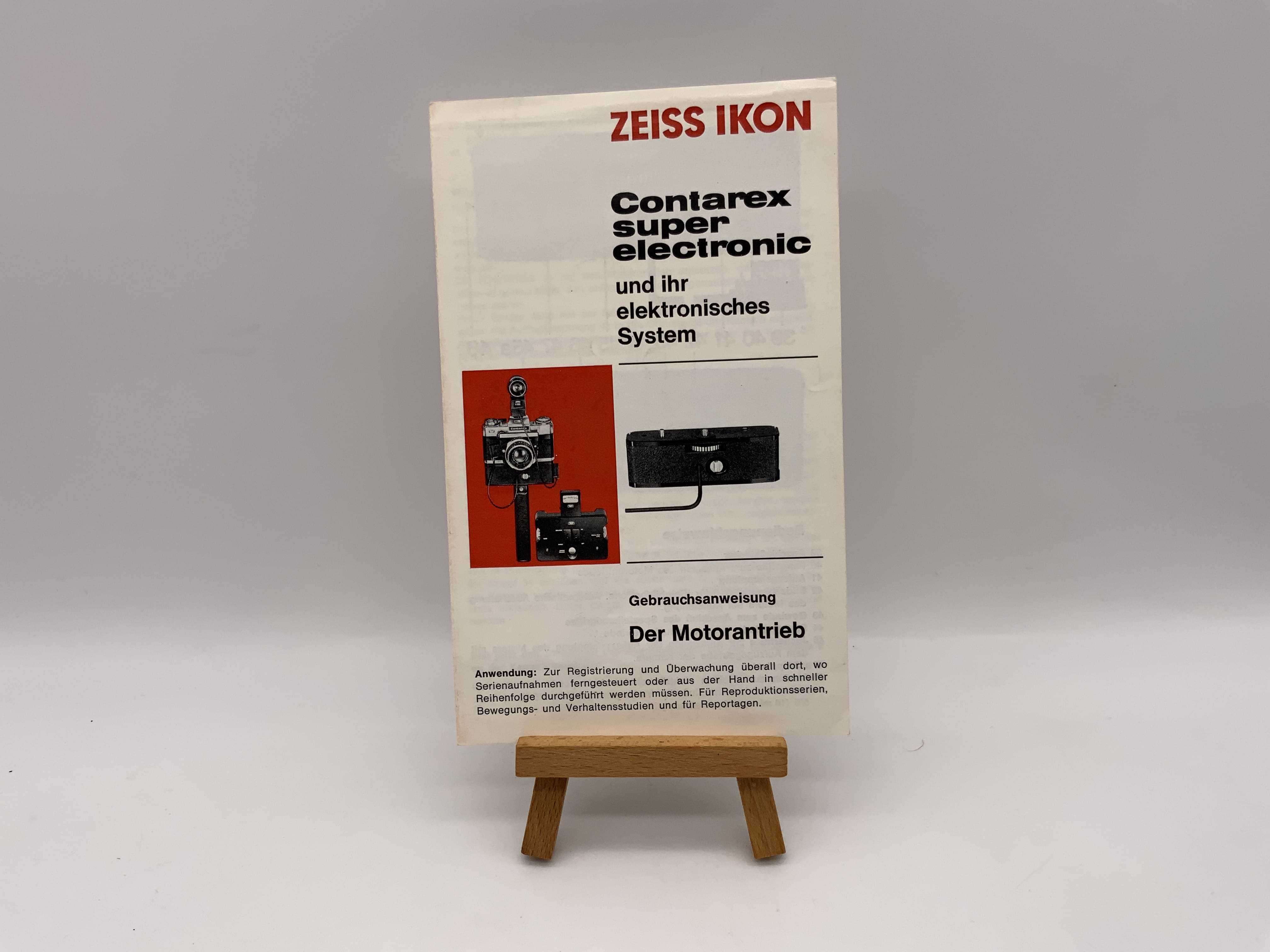 Zeiss Ikon Contarex super electronic Motorantrieb Bedienungsanleitung Deutsch