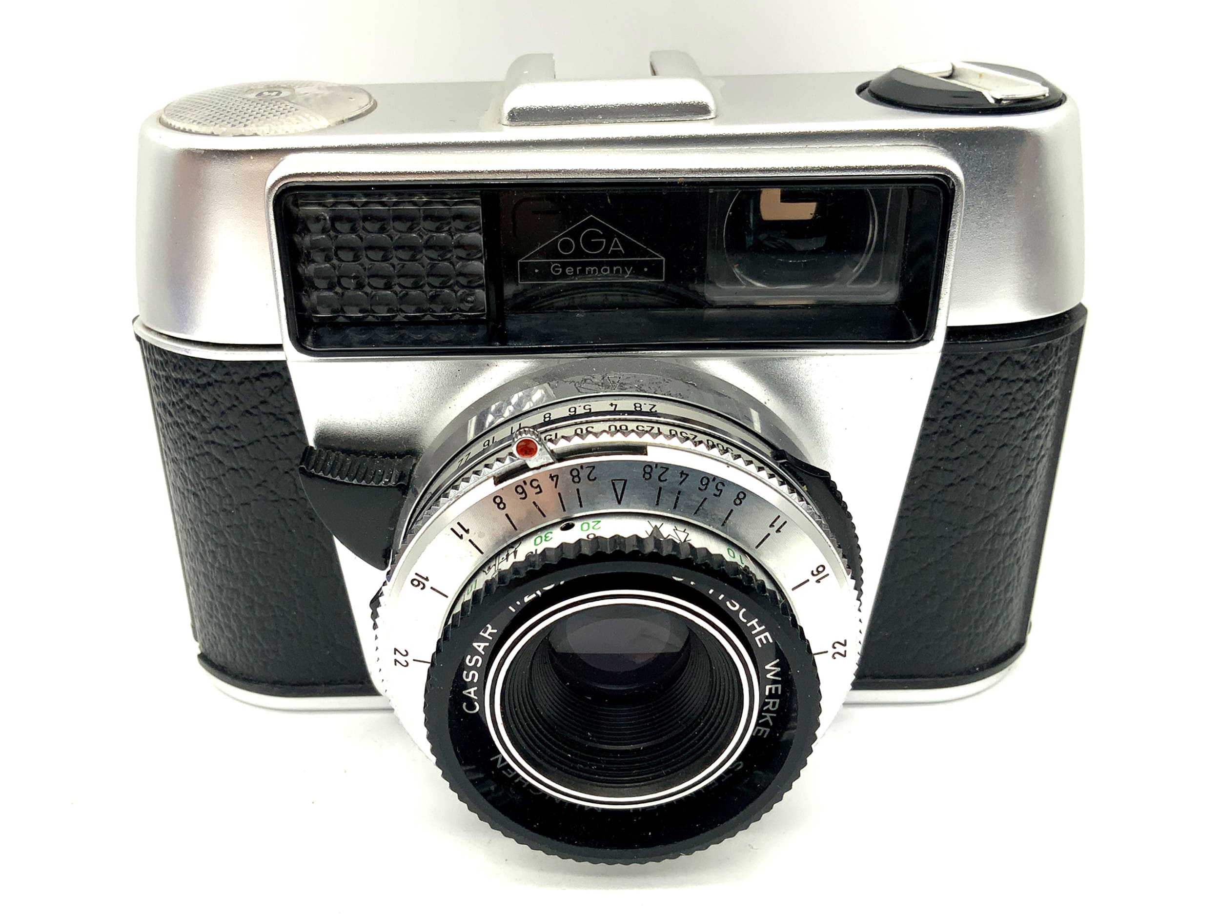 OGA Obergassner München Sucherkamera Steinheil Cassar 1:2.8/45 Prontor 500 LK