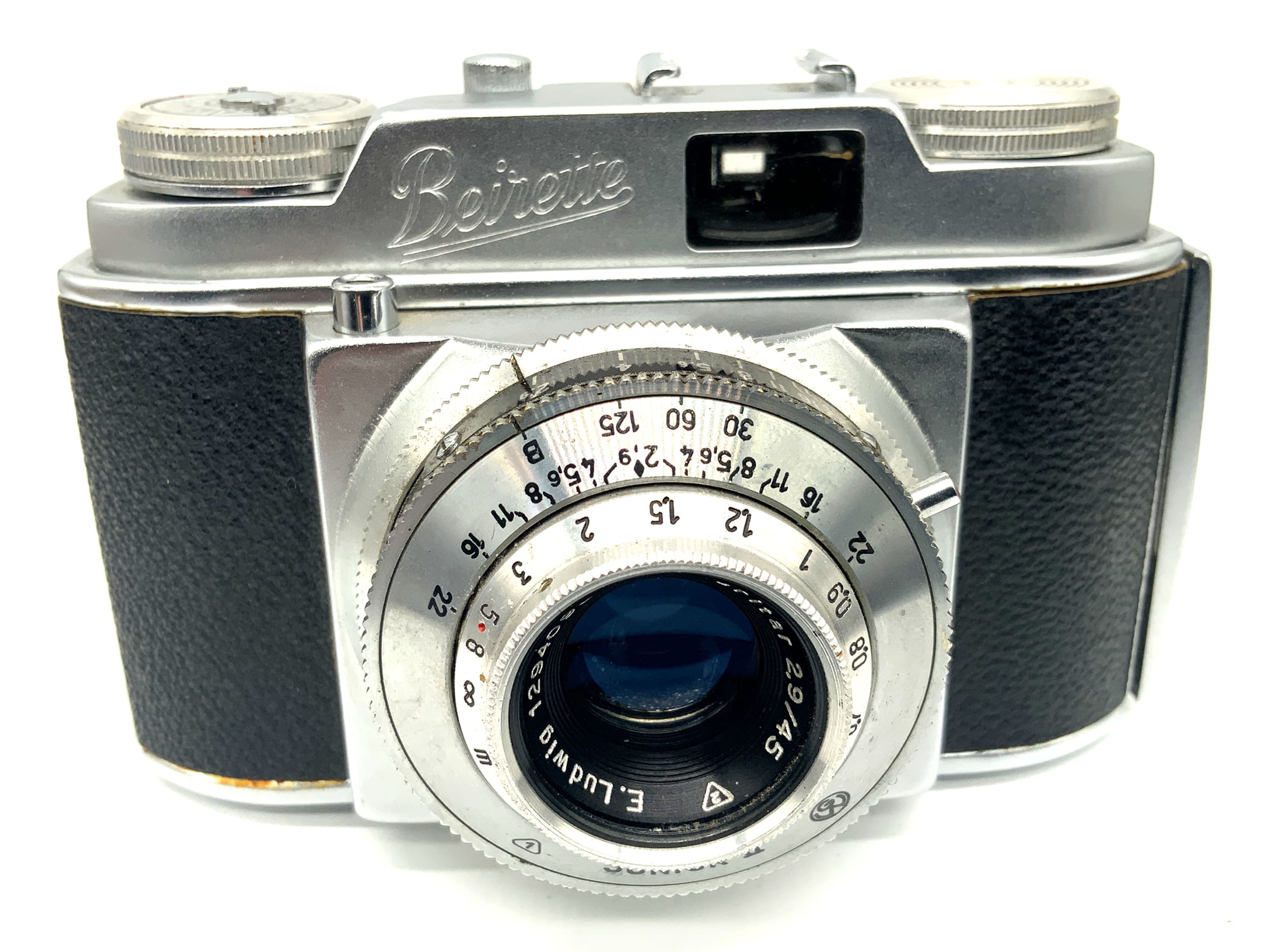 Beirette Junior II Sucherkamera mit Meritar 45mm 1:2.9 Analogkamera