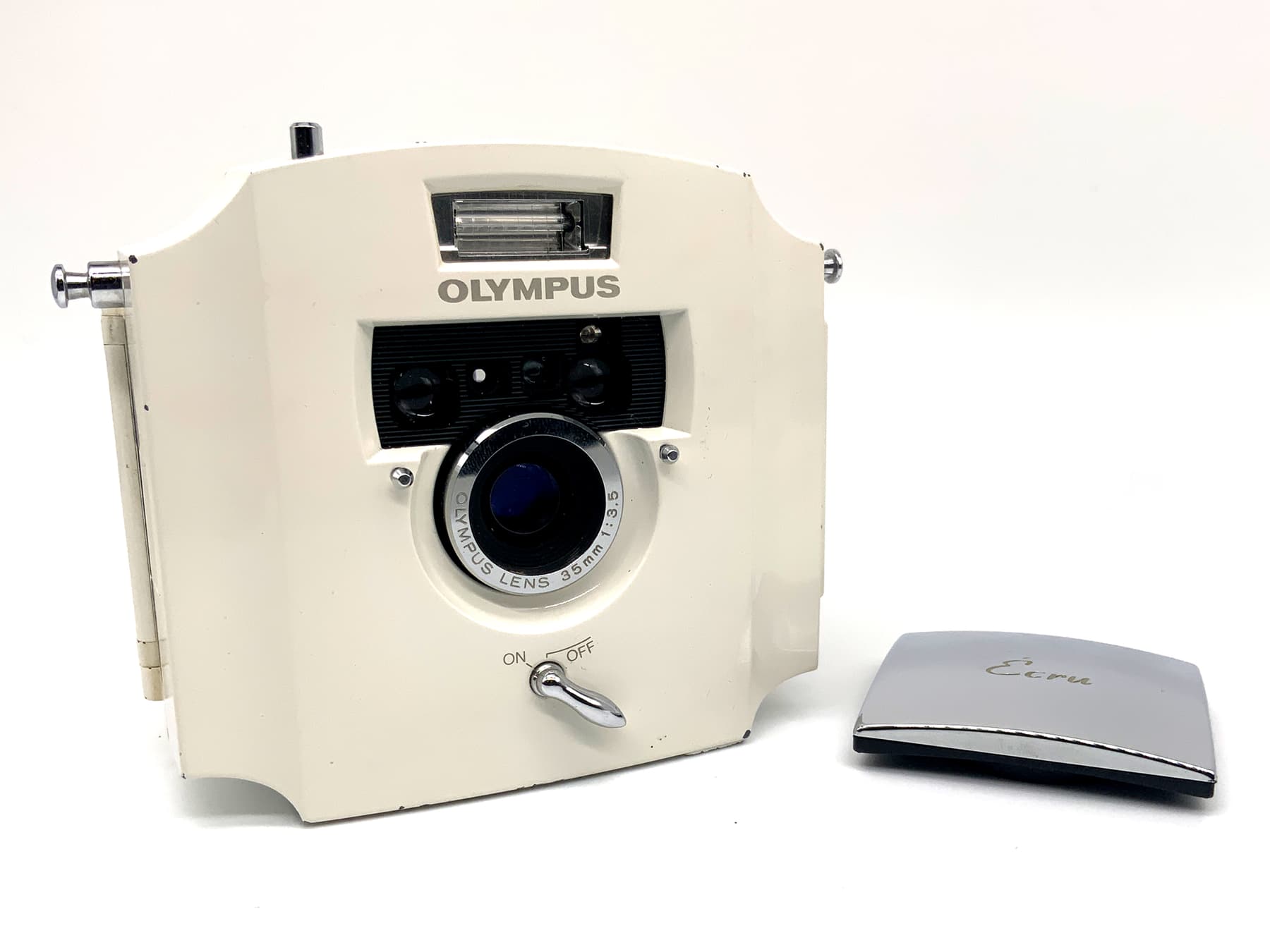 Olympus Ecru Point&Shoot mit 35mm 1:3.5 Kompaktkamera Analogkamera