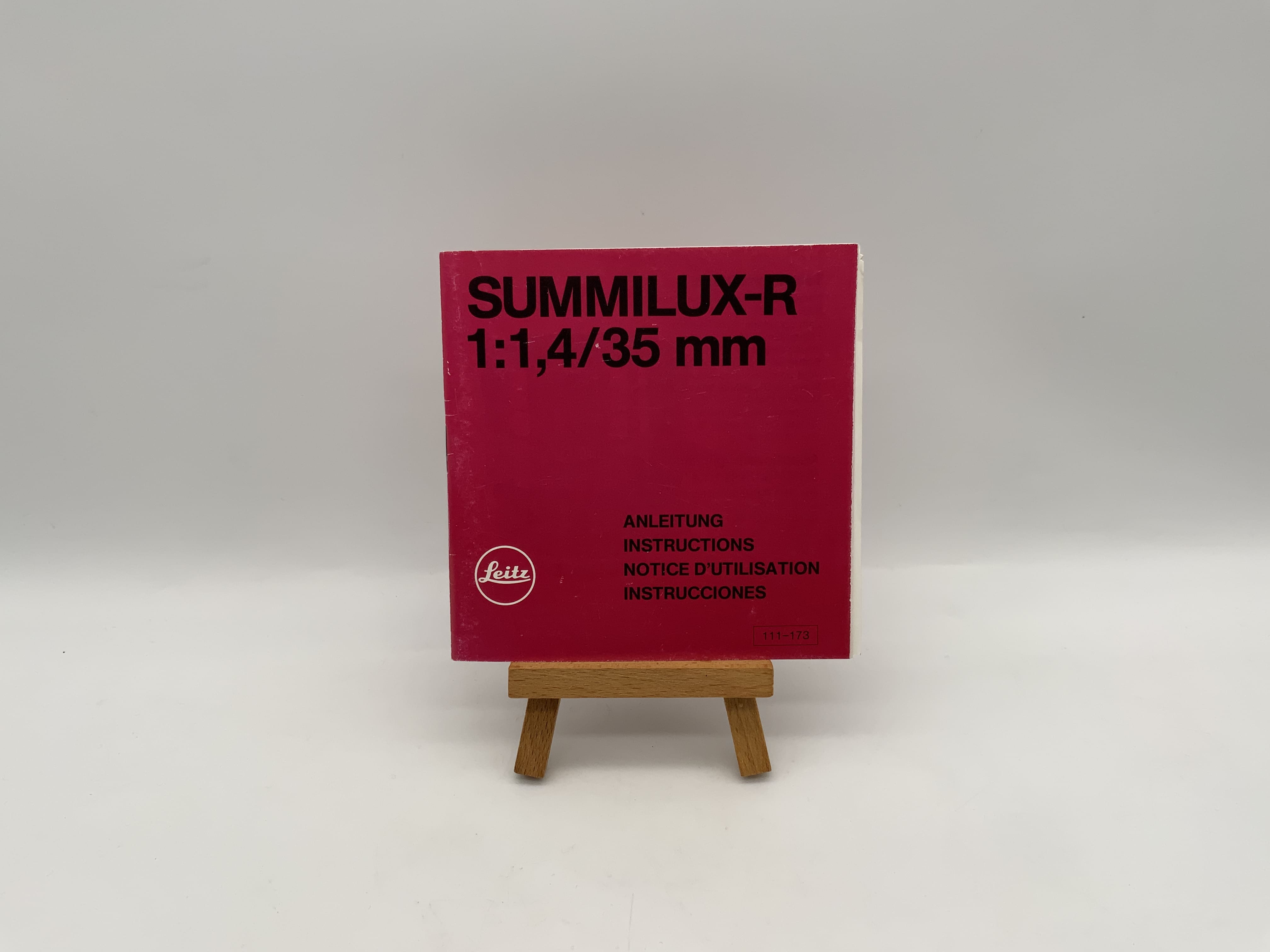 Leica Summilux-R 1:1.4/35mm (111-173) Bedienungsanleitung Deutsch
