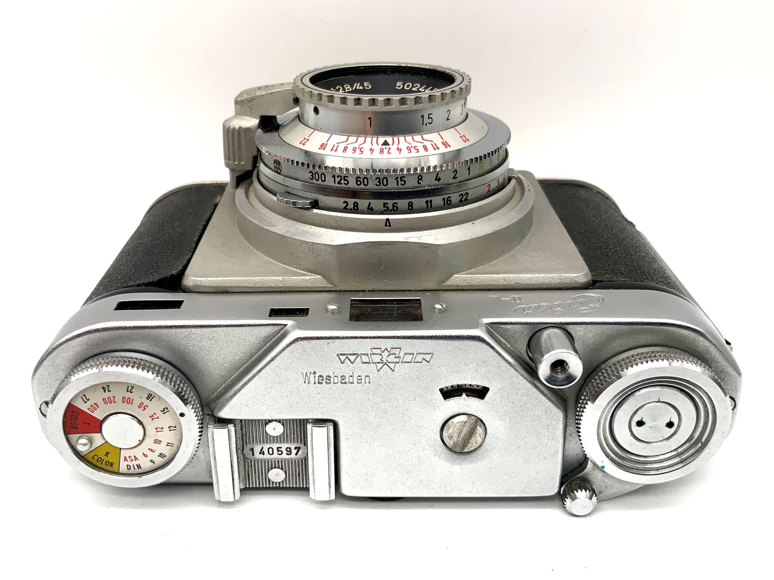 Wirgin Edixa II-L Sucherkamera mit Westanar 1:2.8/45 Prontor-SVS Analogkamera