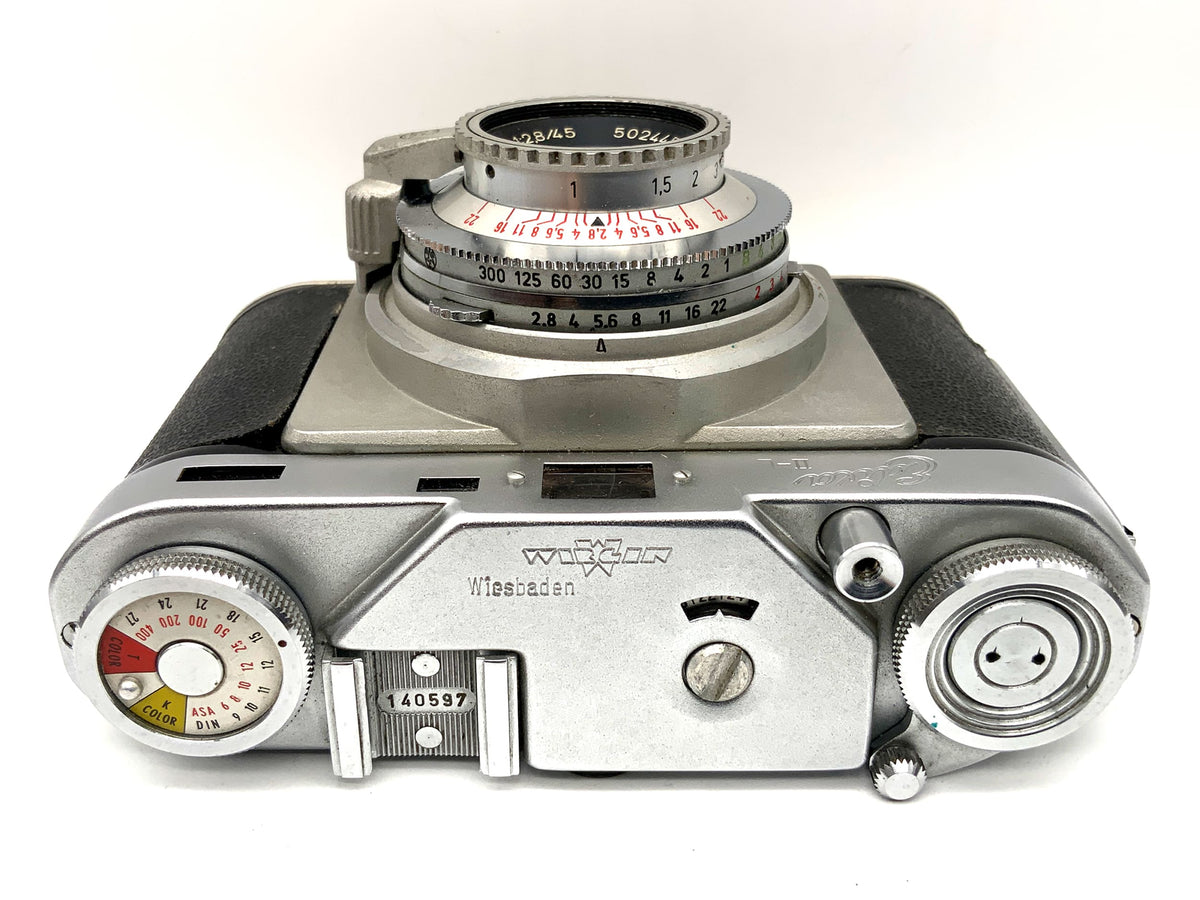 Wirgin Edixa II-L Sucherkamera mit Westanar 1:2.8/45 Prontor-SVS Analogkamera