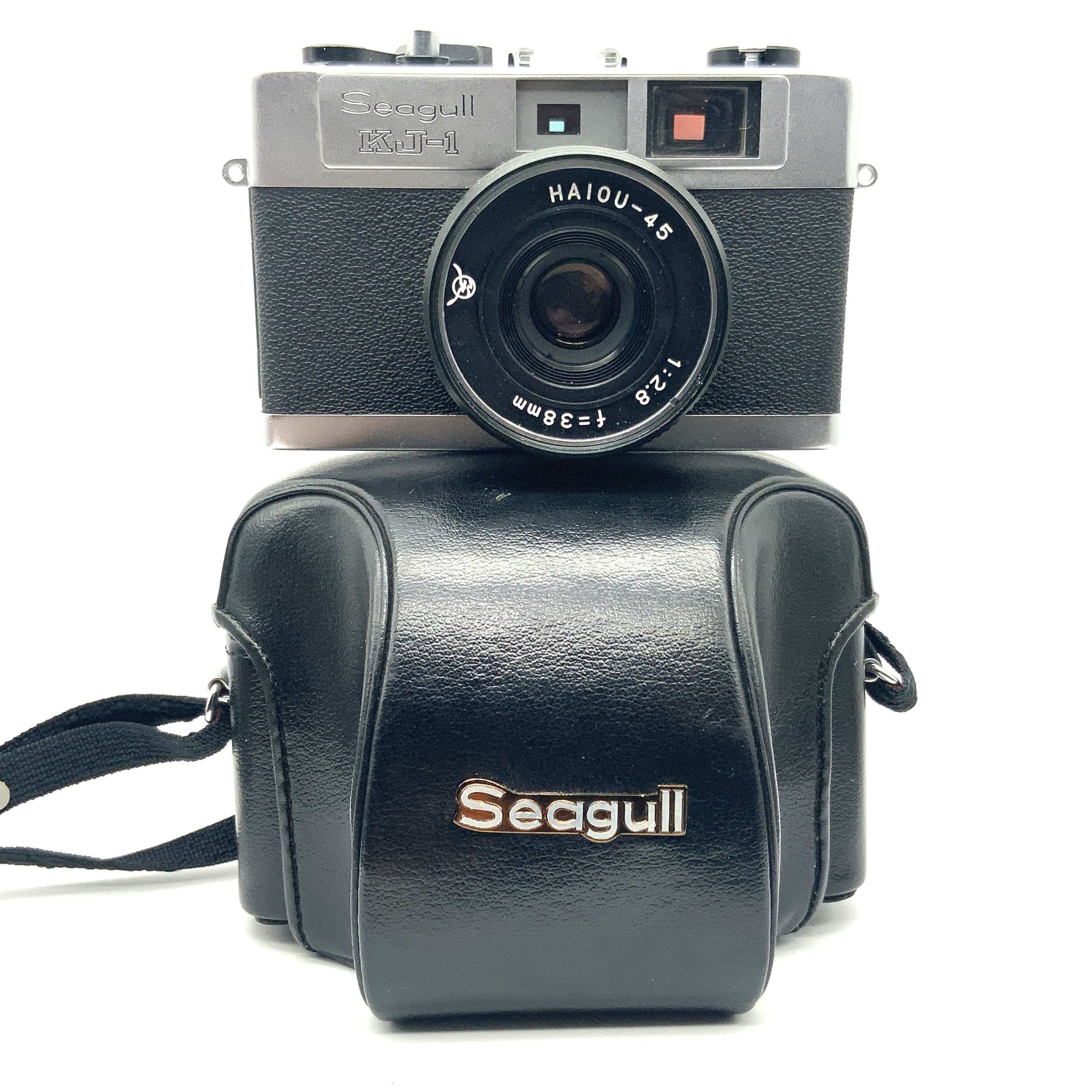 Seagull KJ-1 Sucherkamera mit Haiou-45 1:2.8/38mm mit Tasche Analogkamera