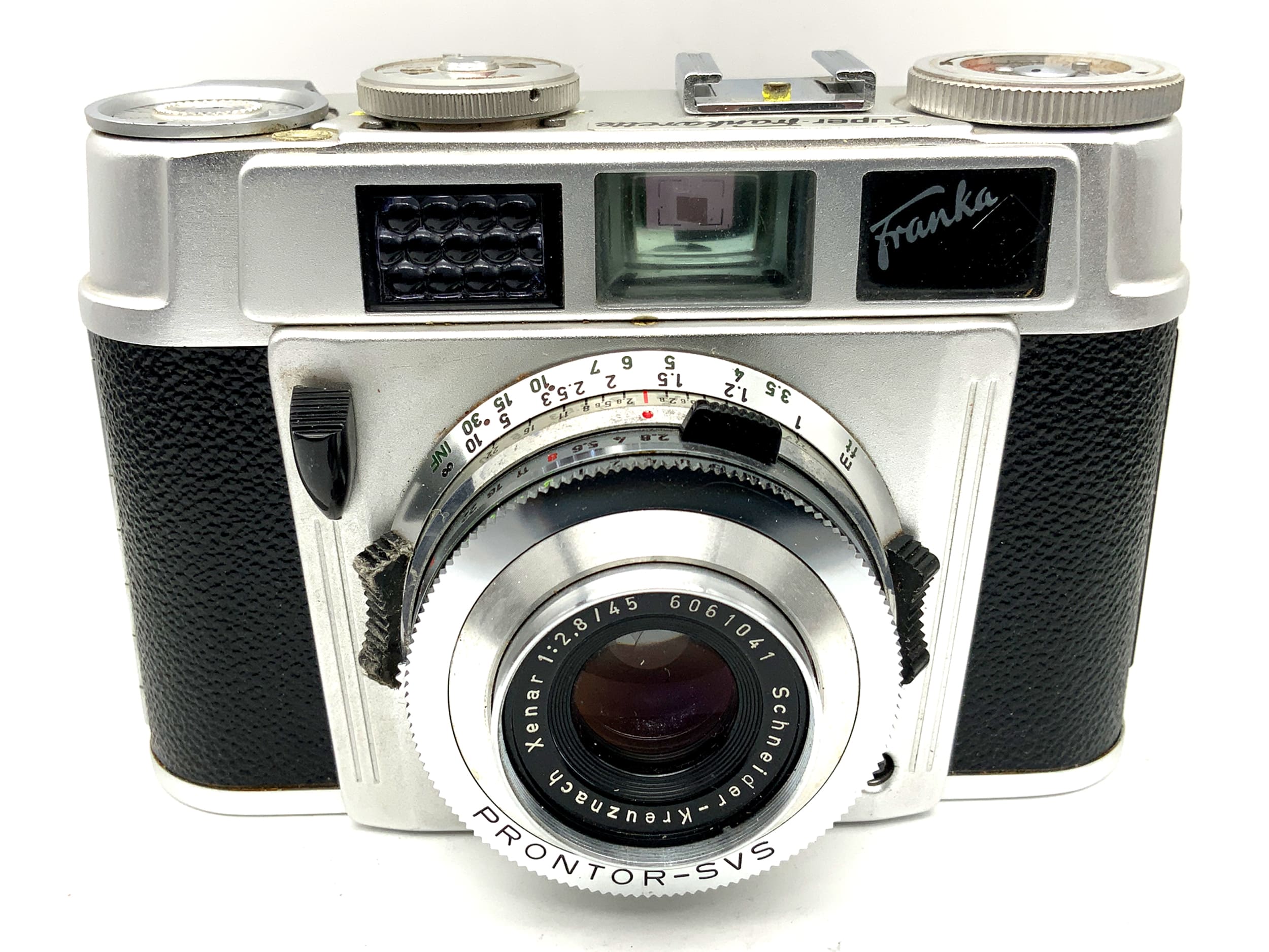 Franka Super Frankarette Sucherkamera mit Xenar 1:2.8/45 Prontor-SVS