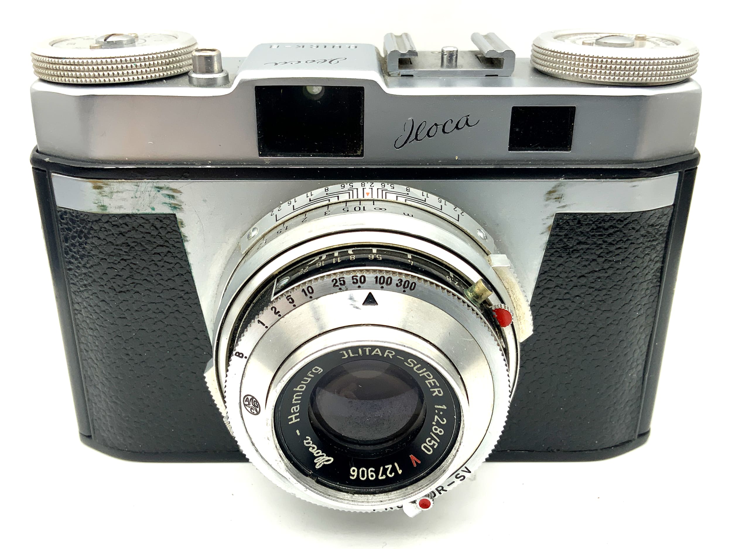 Iloca Quick-B Sucherkamera mit Ilitar-Super 1:2.8/50 red V Prontor-SV