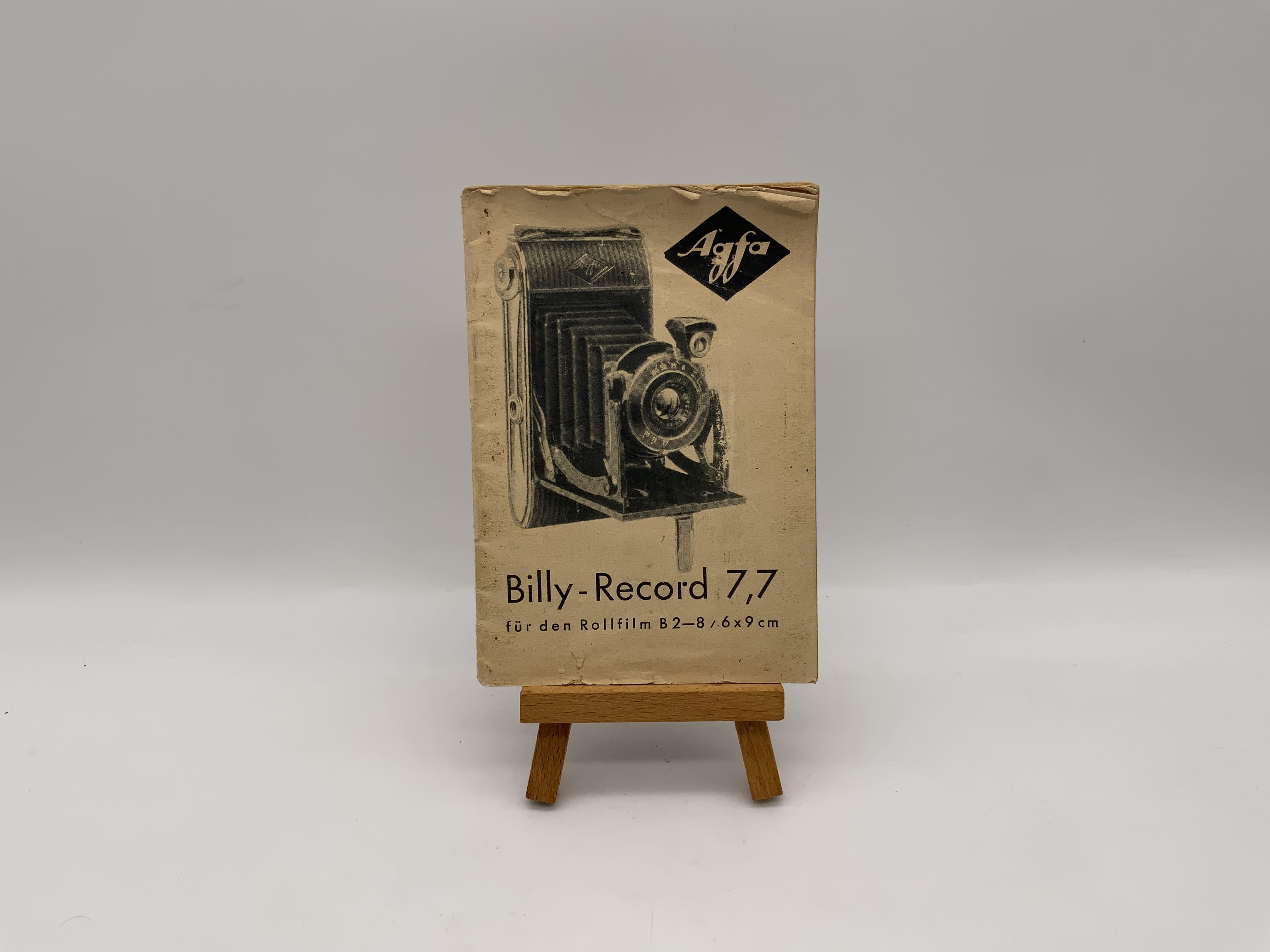 Agfa Billy Record 7,7 für den Rollfilm B2-8 / 6x9cm Bedienungsanleitung Deutsch