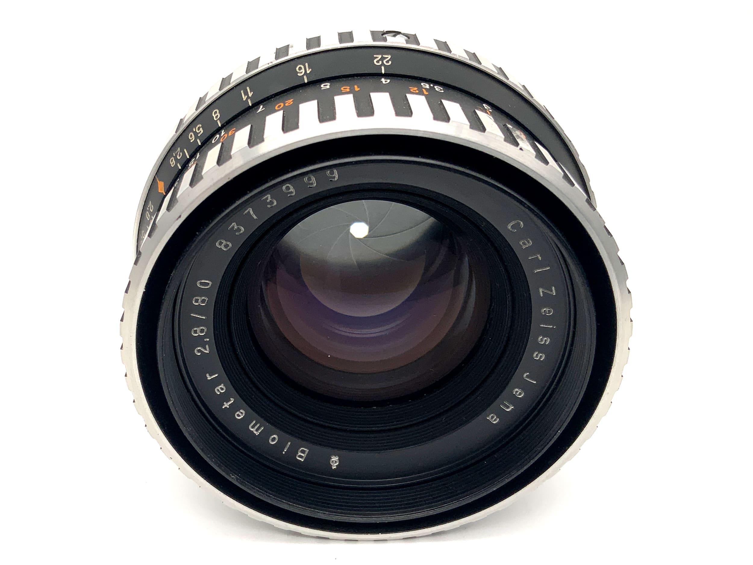 Carl Zeiss Jena Q1 Biometar 80mm 1:2.8 Objektiv Zebra (Pentacon Six)