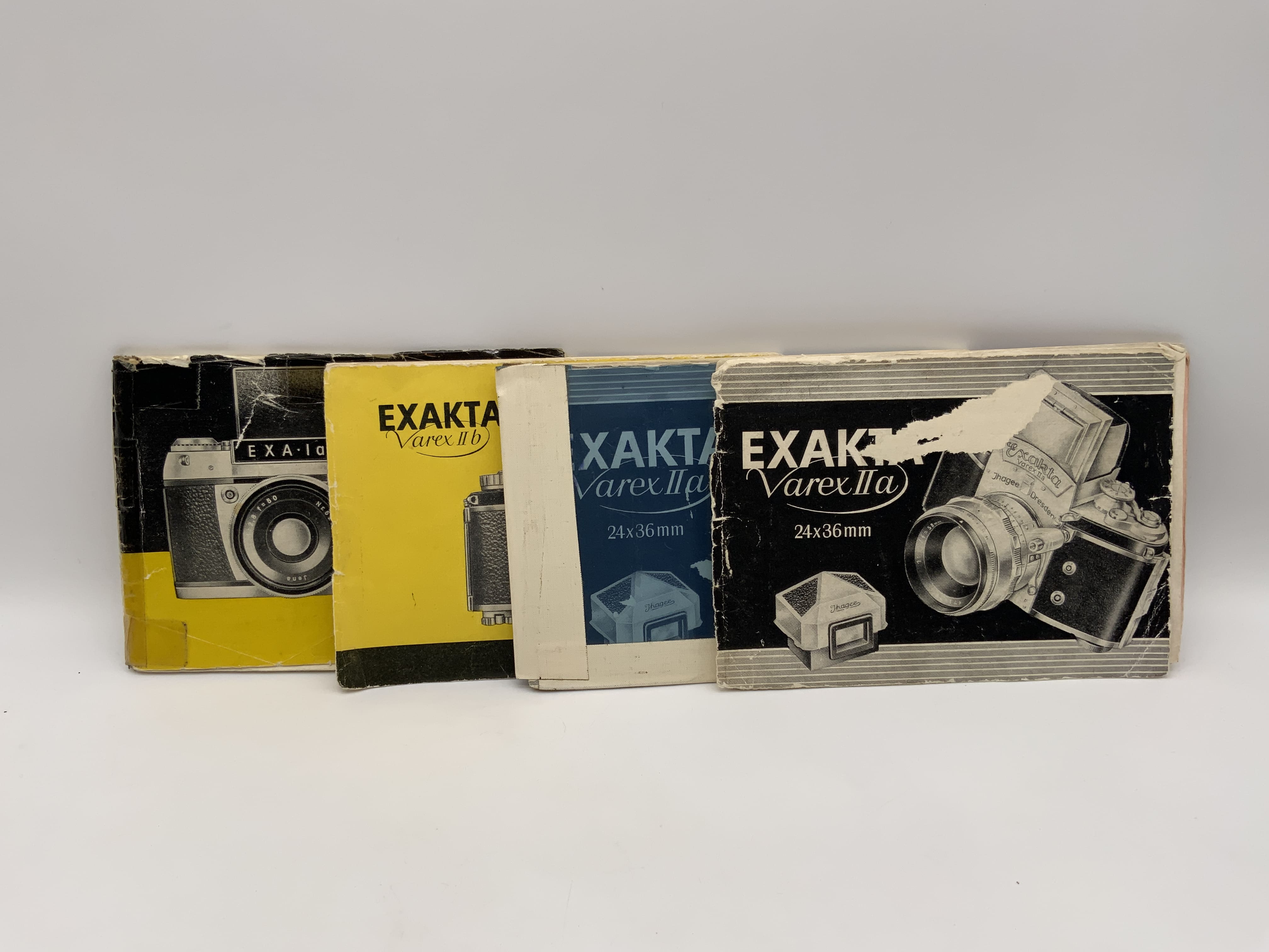 Exakta Varex II a IIb und Exa 1a anleitungen stark gebraucht Deutsch
