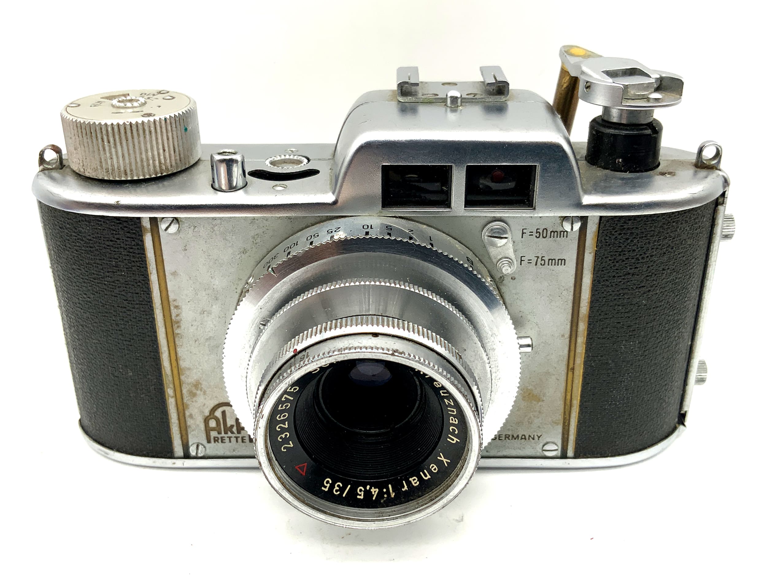 AkA Rette Sucherkamera mit Schneider Kreuznach Xenar 1:4.5/35 Analogkamera