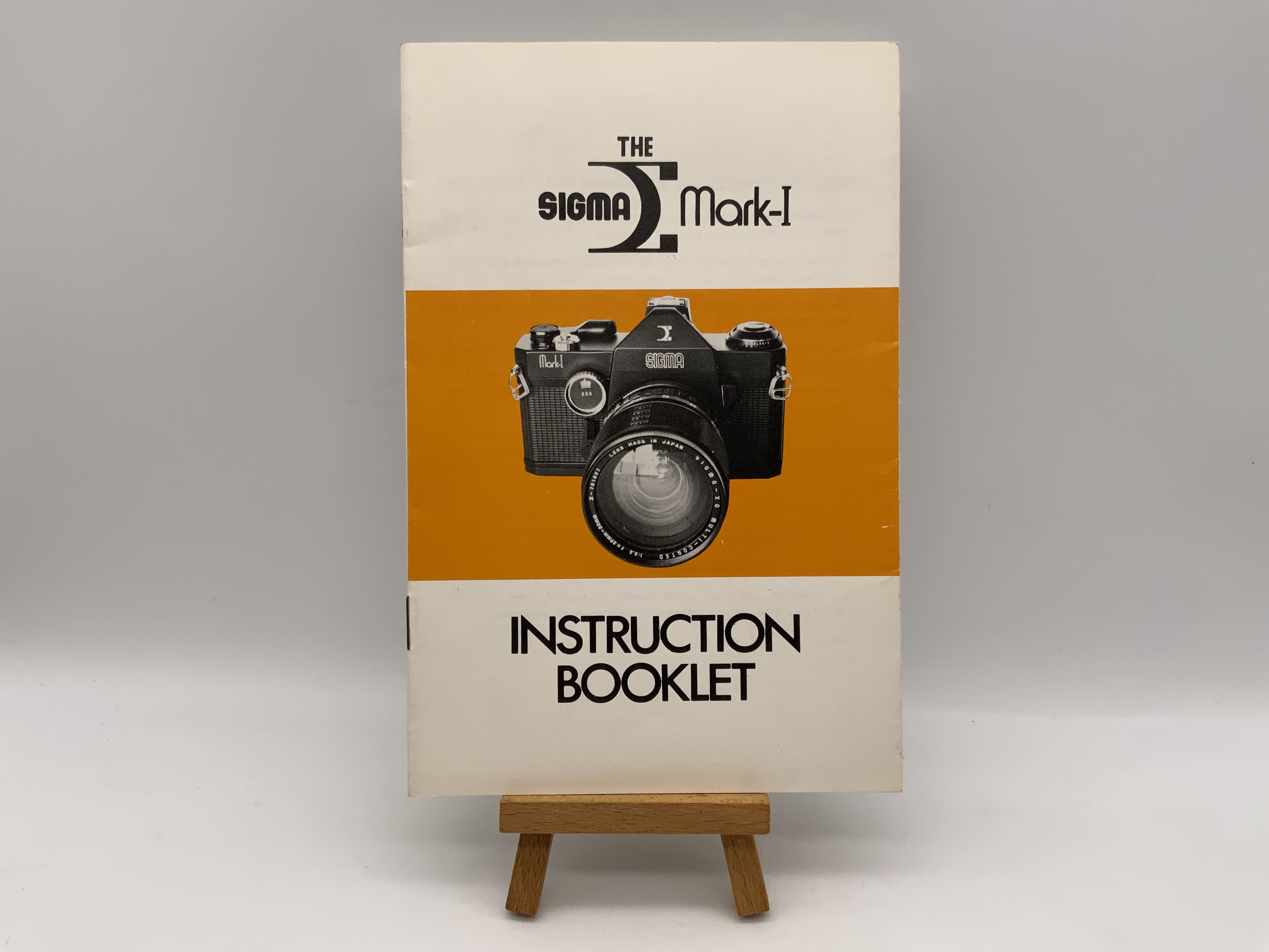 Sigma Mark-I Instruction Booklet Manual Bedienungsanleitung Englisch