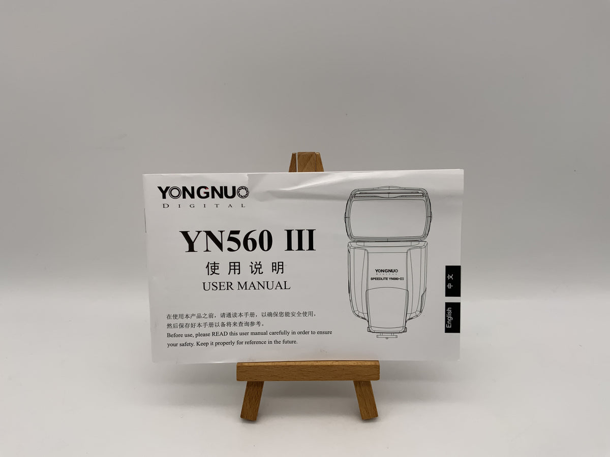 Yongnuo YN560 III Instruction Manual Bedienungsanleitung Englisch