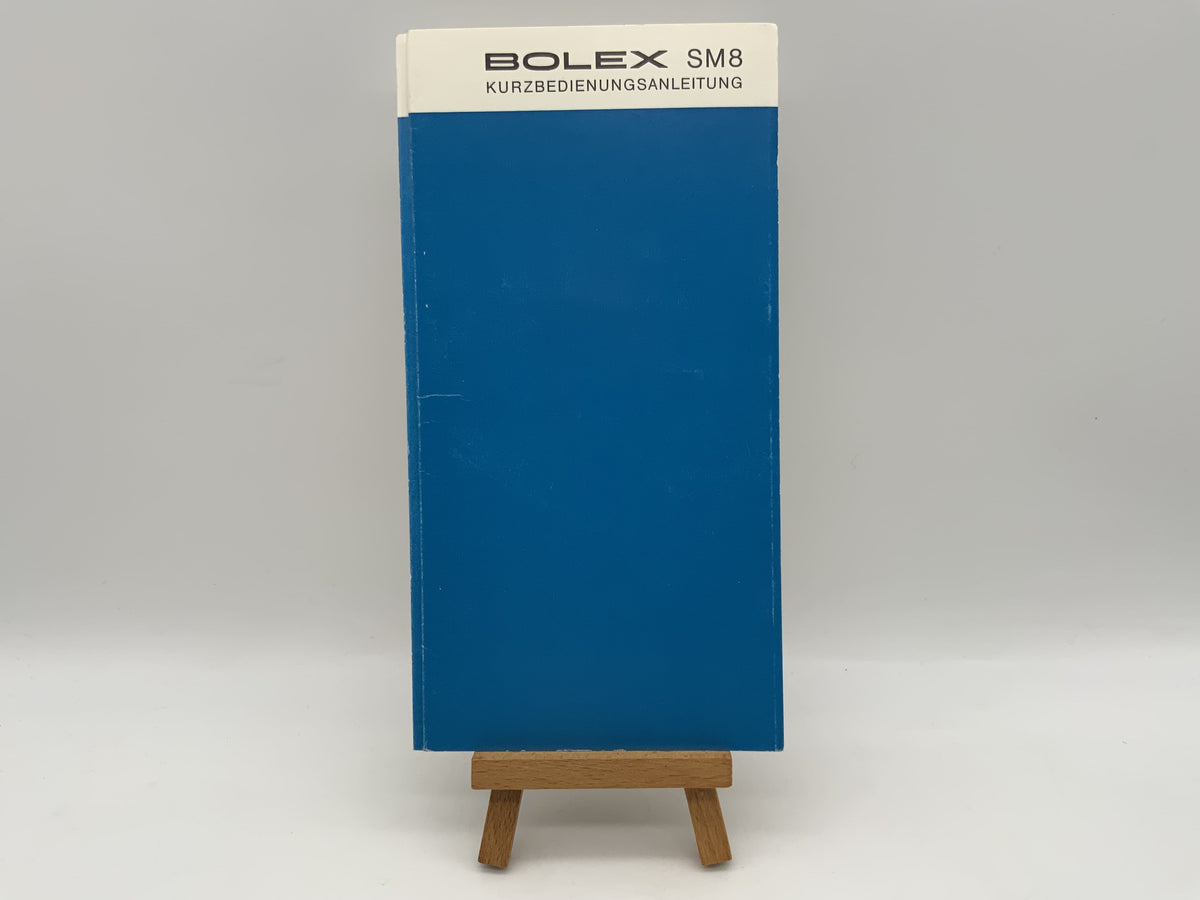 Guide de démarrage rapide Bolex SM8 - Manuel d'utilisation (allemand)