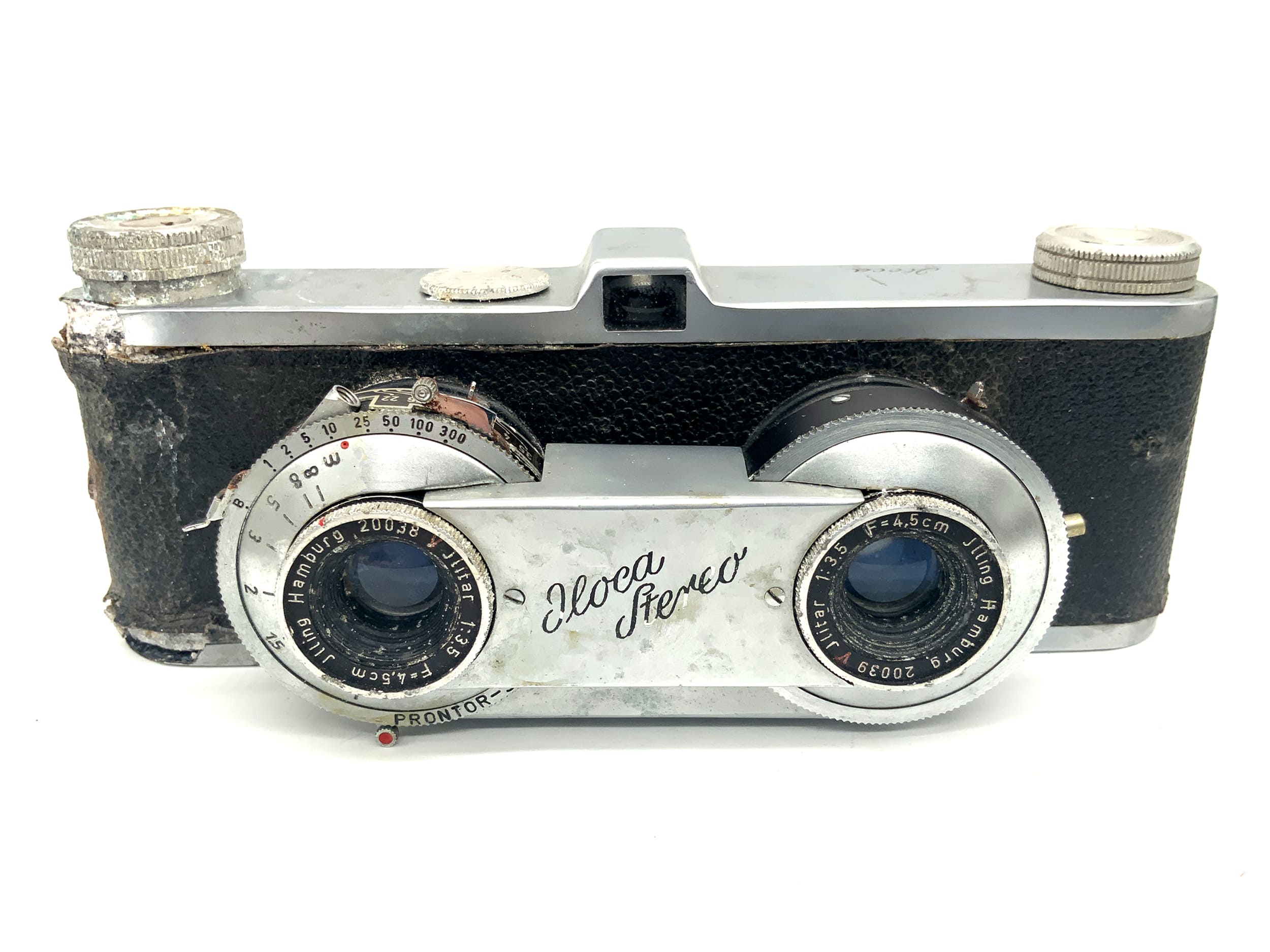 Iloca Iloca Stereo Sucherkamera mit Jlitar 4,5cm 1:3.5 Prontor-S Analogkamera