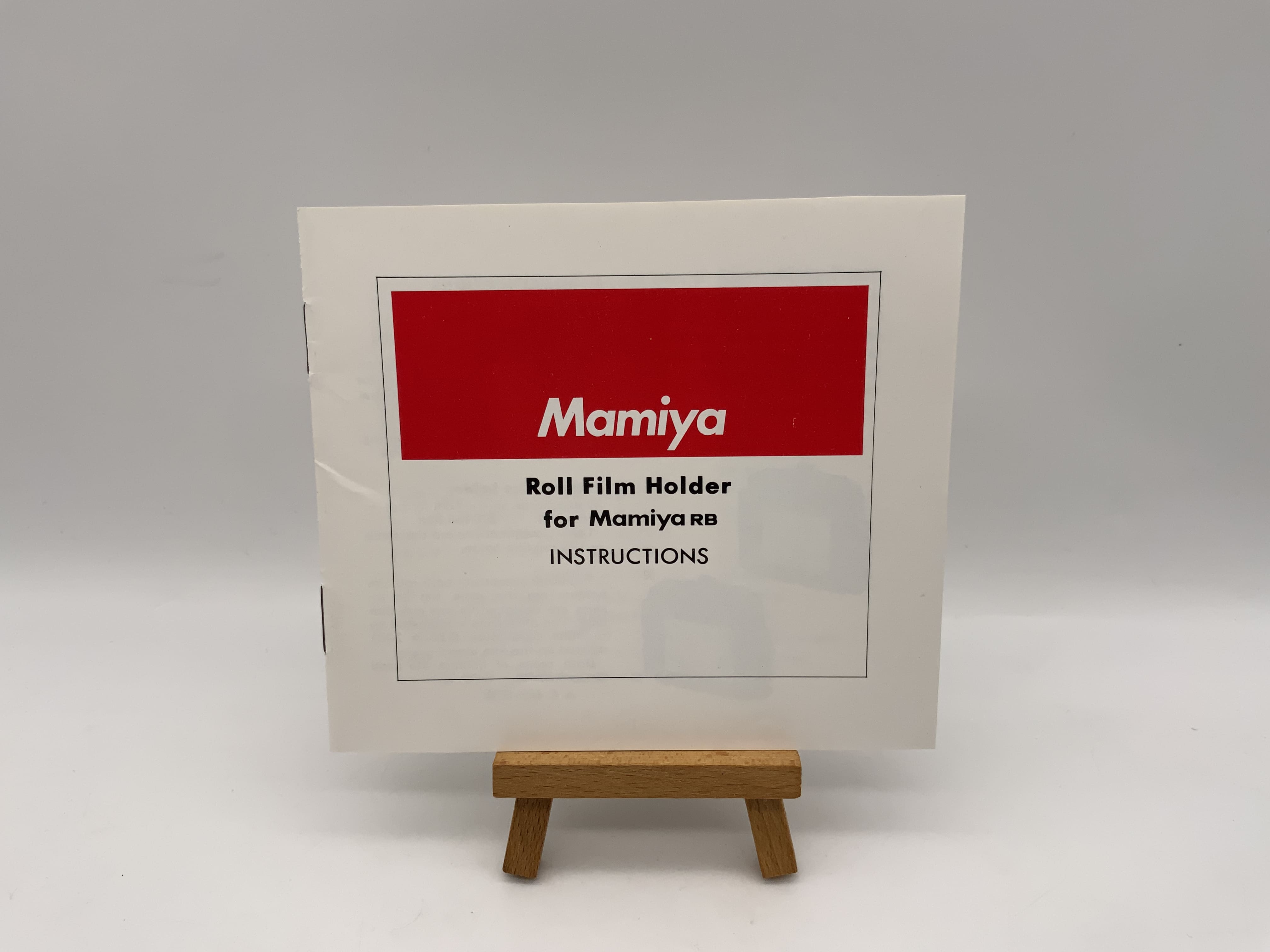 Mamiya Roll Film Holder for Mamiya RB Bedienungsanleitung Englisch