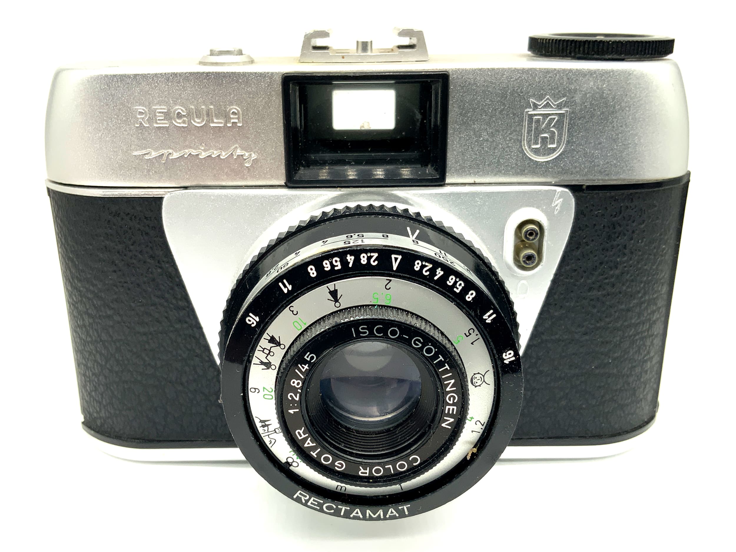 King KG Regula Sprinty Sucherkamera Color Gotar 45mm 1:2.8 Rectamat Analogkamera