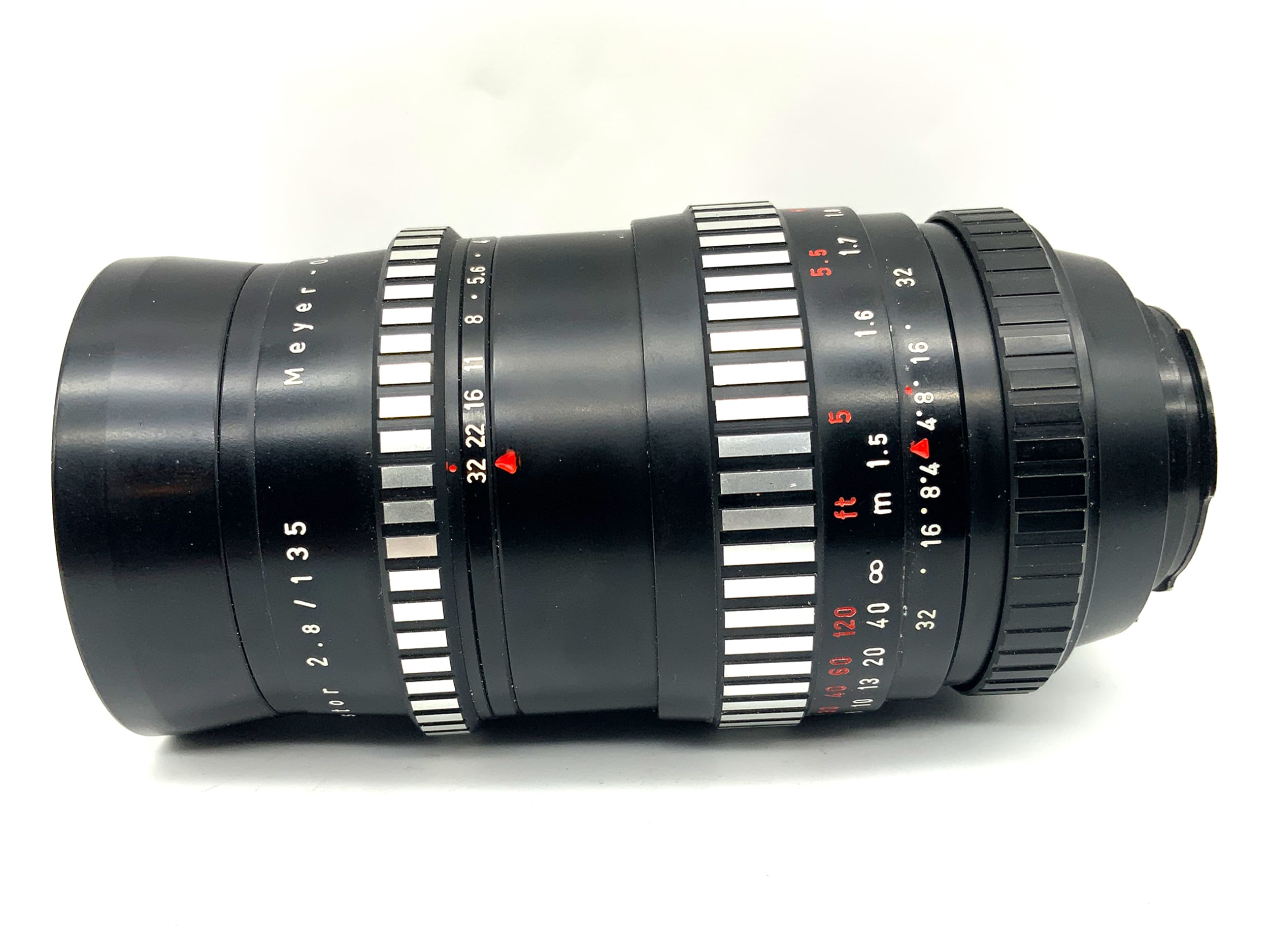 Meyer Optik Görlitz 135mm 1:2.8 Objektiv Q1 Orestor Zebra Festbrennweite (Exa)