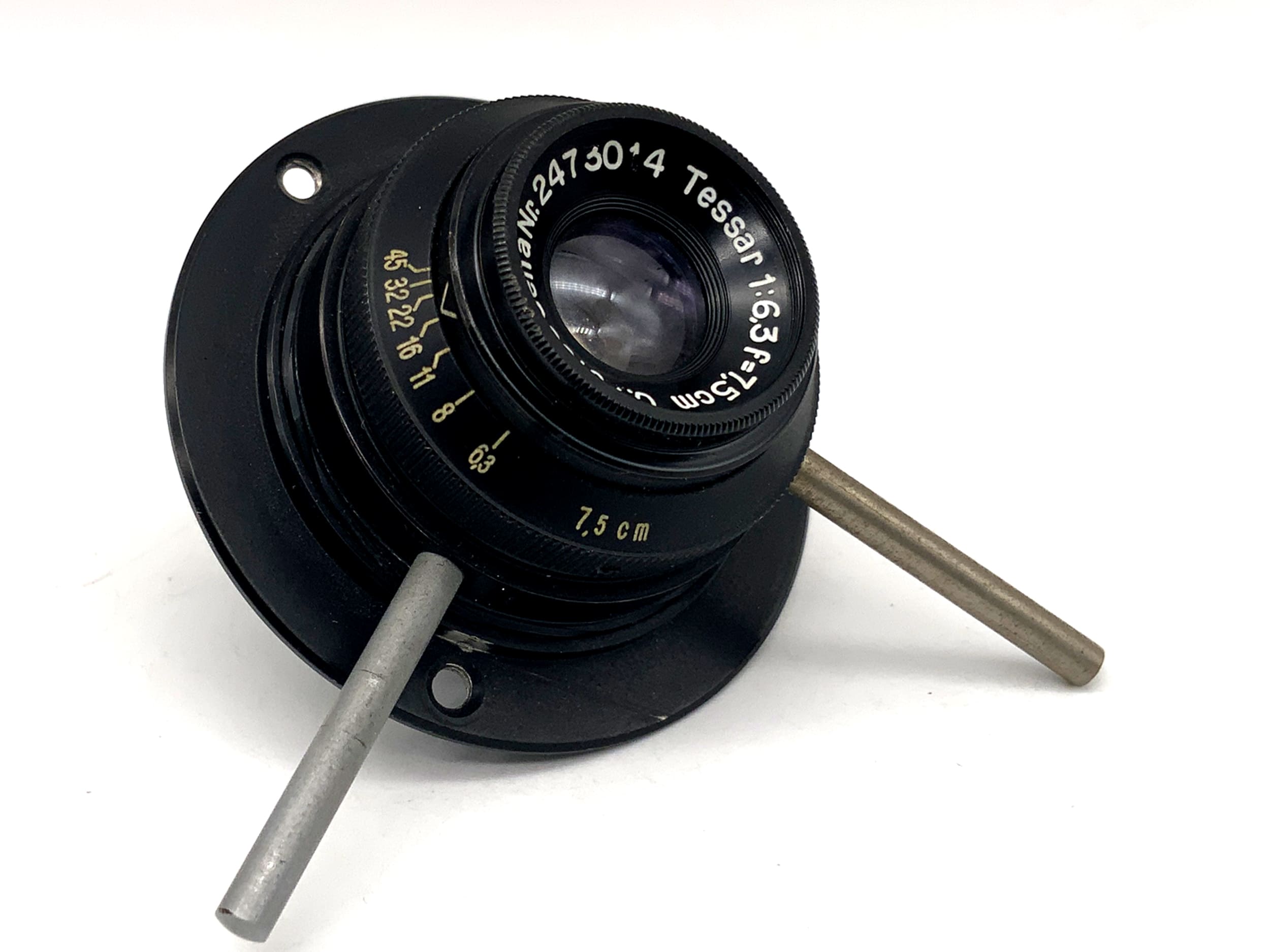 Carl Zeiss Jena 7,5cm 1:6.3 Objektiv für Plattenkamera (Schraubanschluss)