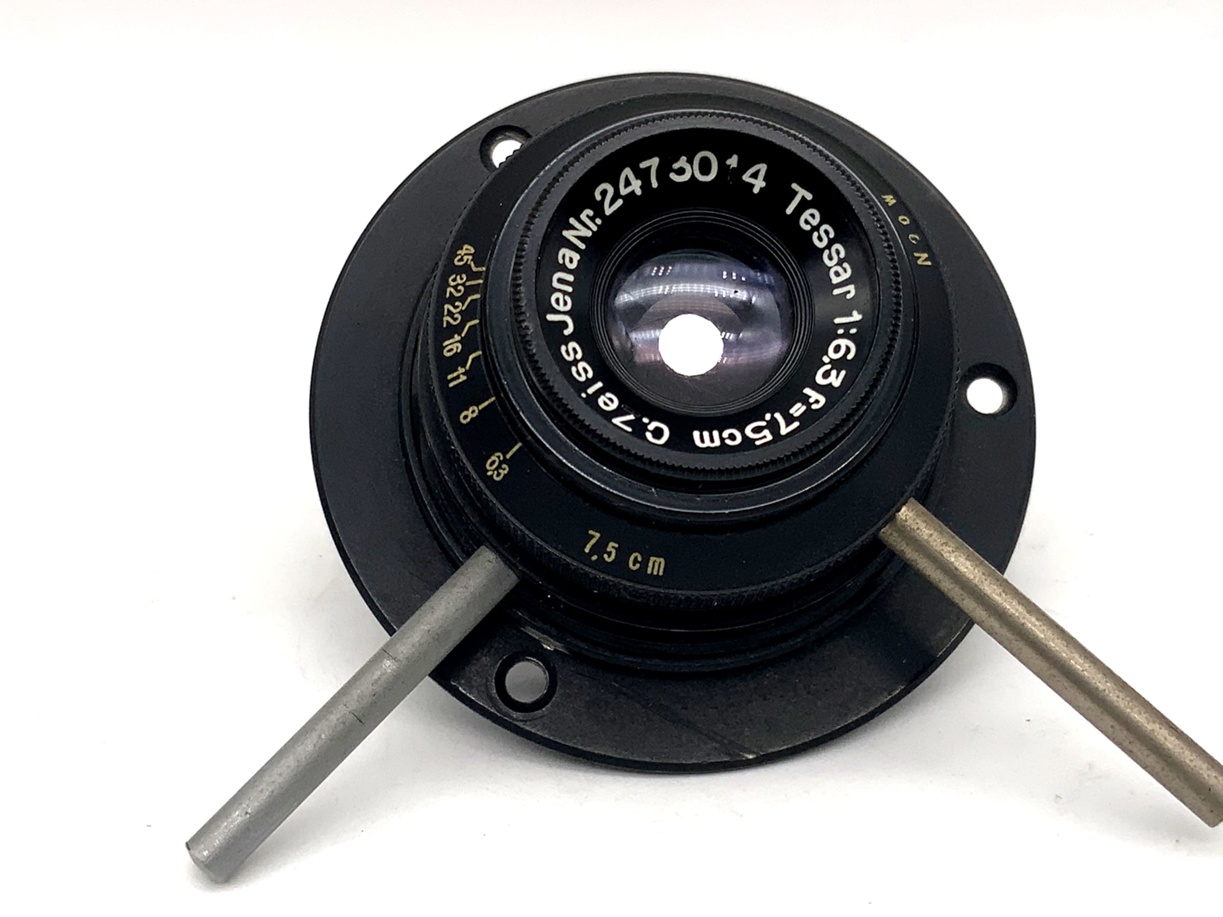 Carl Zeiss Jena 7,5cm 1:6.3 Objektiv für Plattenkamera (Schraubanschluss)