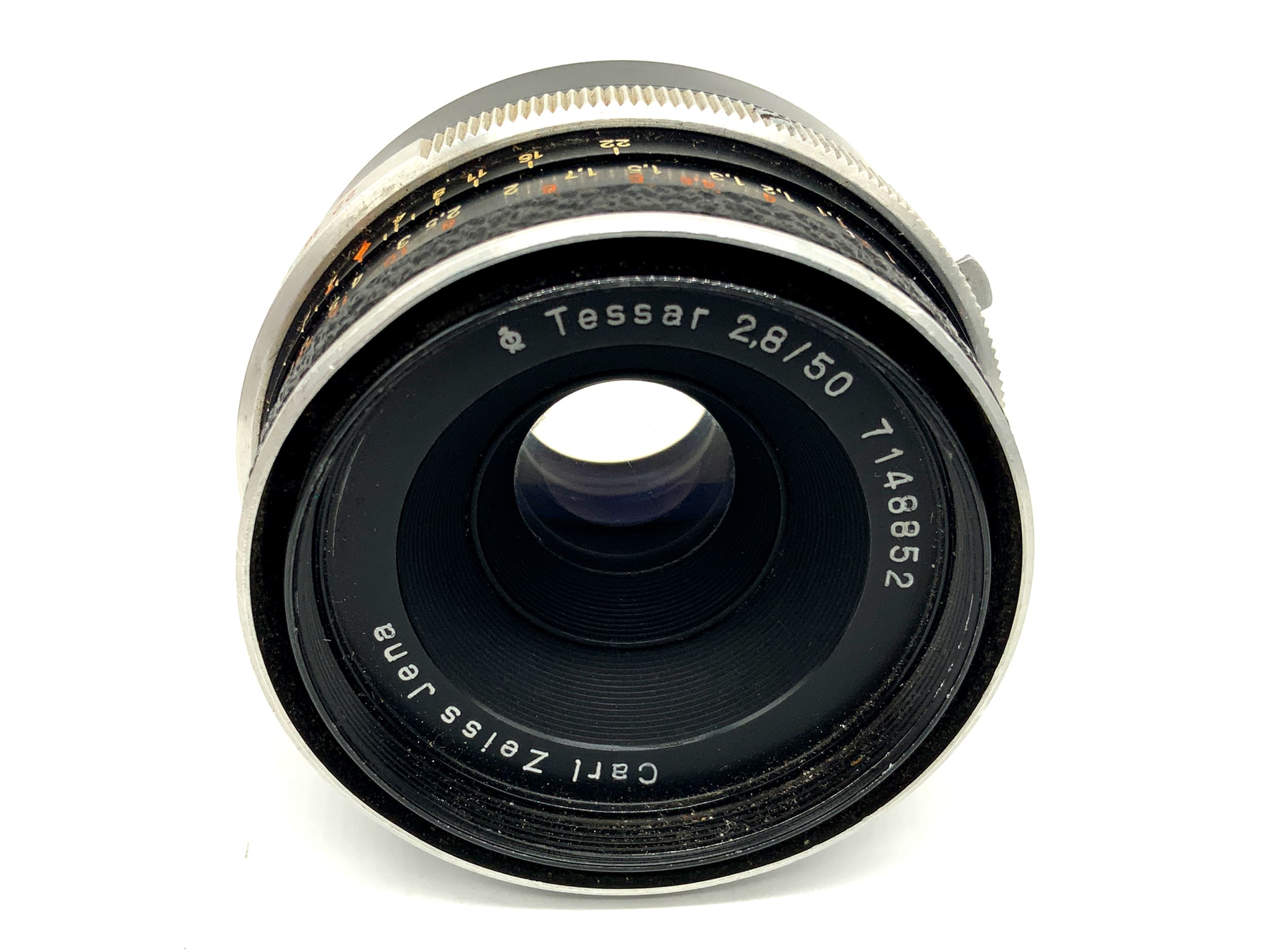Carl Zeiss Jena Q1 Tessar 50mm 1:2.8 Objektiv Festbrennweite (M42) Nebel!