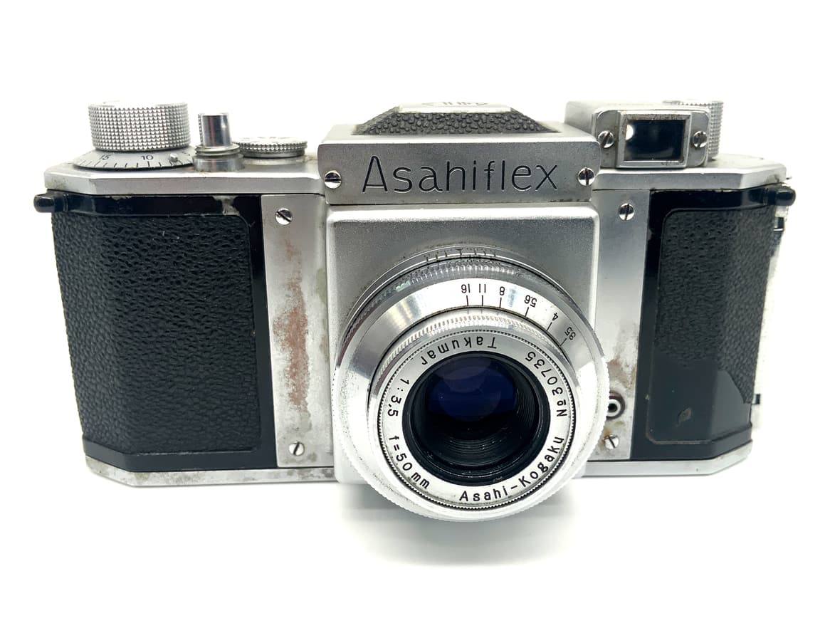 Asahi Kogaku Asahiflex I analog 1. japanische SLR 1952 mit Takumar 50mm 1:3.5