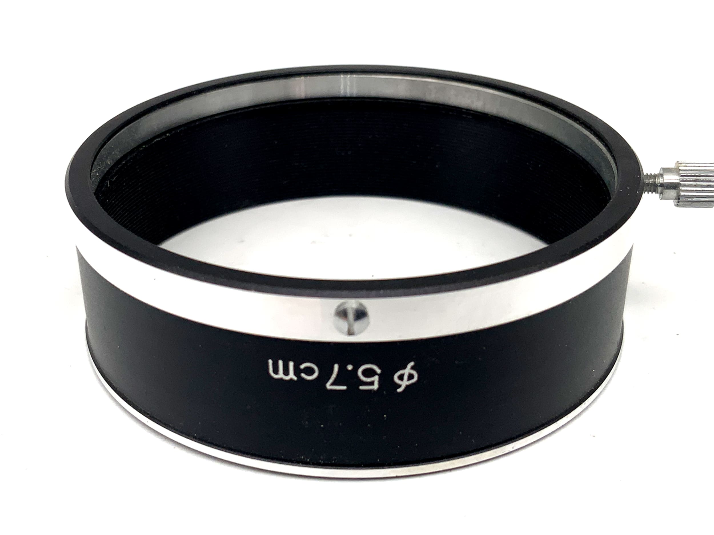 Petri 5.7cm lens hood, 57mm adjustable clamp metal hood, sun visor