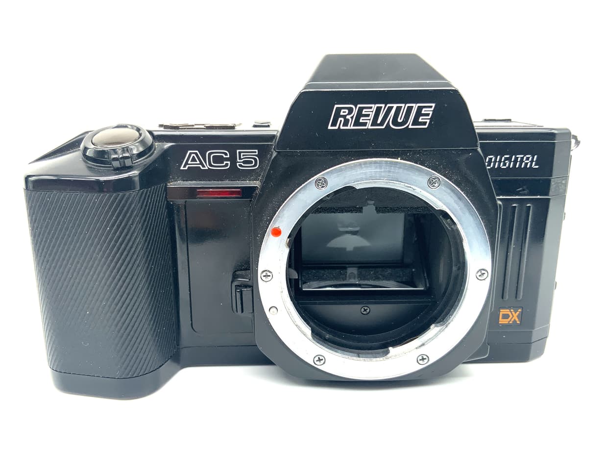 Revue AC5 SLR mit Info Back-3 Databack 35mm SLR analog Body (Pentax K)