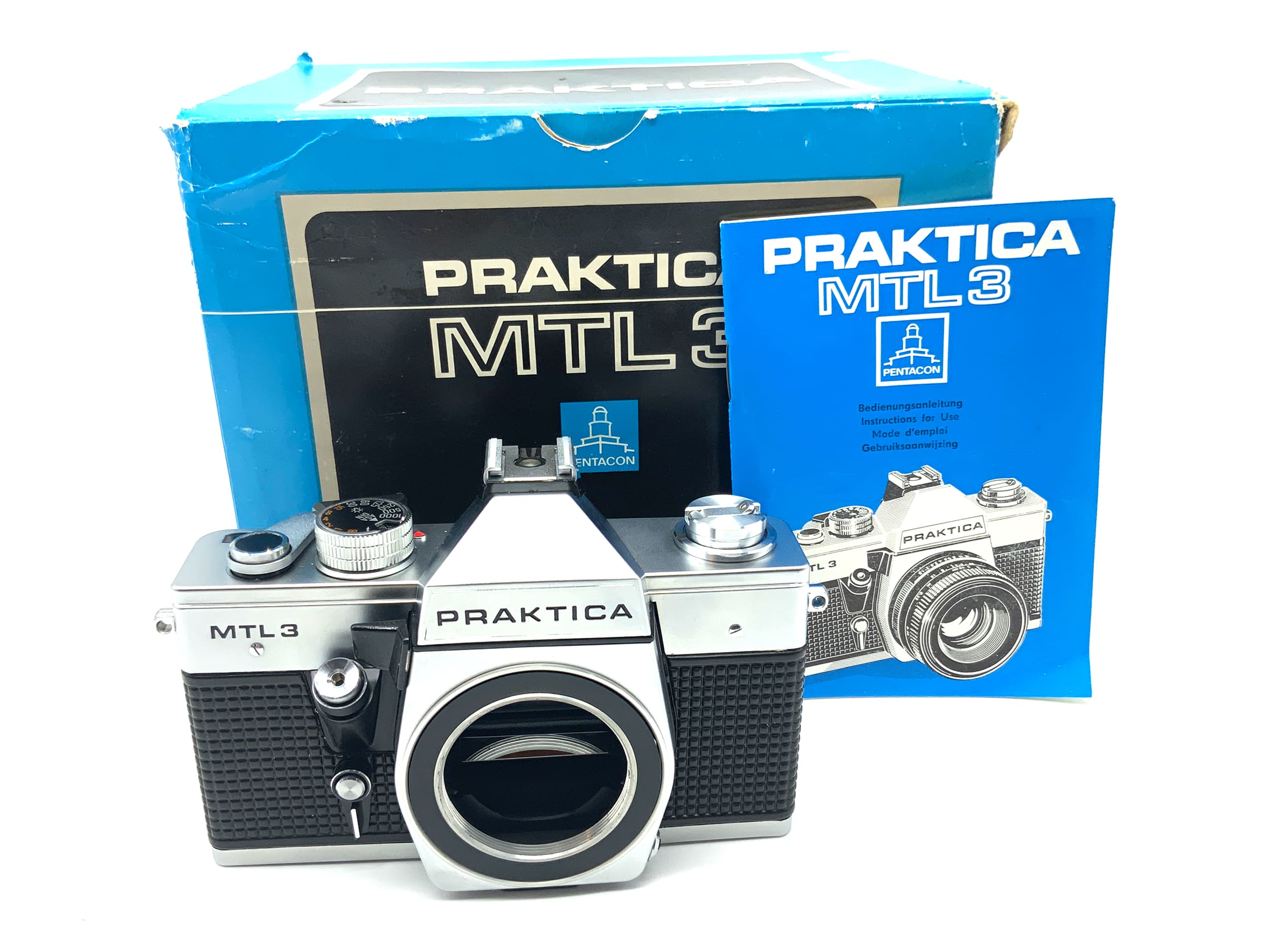 Praktica MTL 3 SLR in OVP mit Bedienungsanleitung 35mm SLR analog Body (M42)