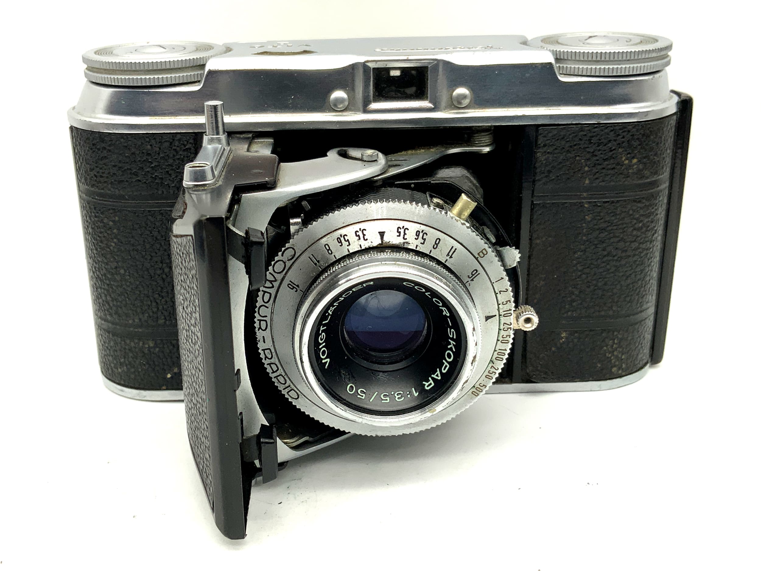 Appareil photo pliant Voigtländer Vito II avec appareil photo analogique Color-Skopar 50 mm 1:3,5