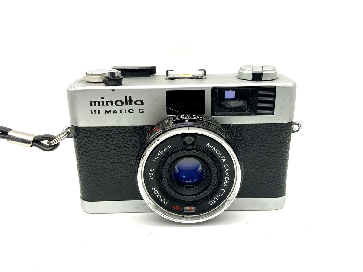 Minolta Hi-Matic G Messsucherkamera mit Rokkor 38mm 1:2.8 Analogkamera