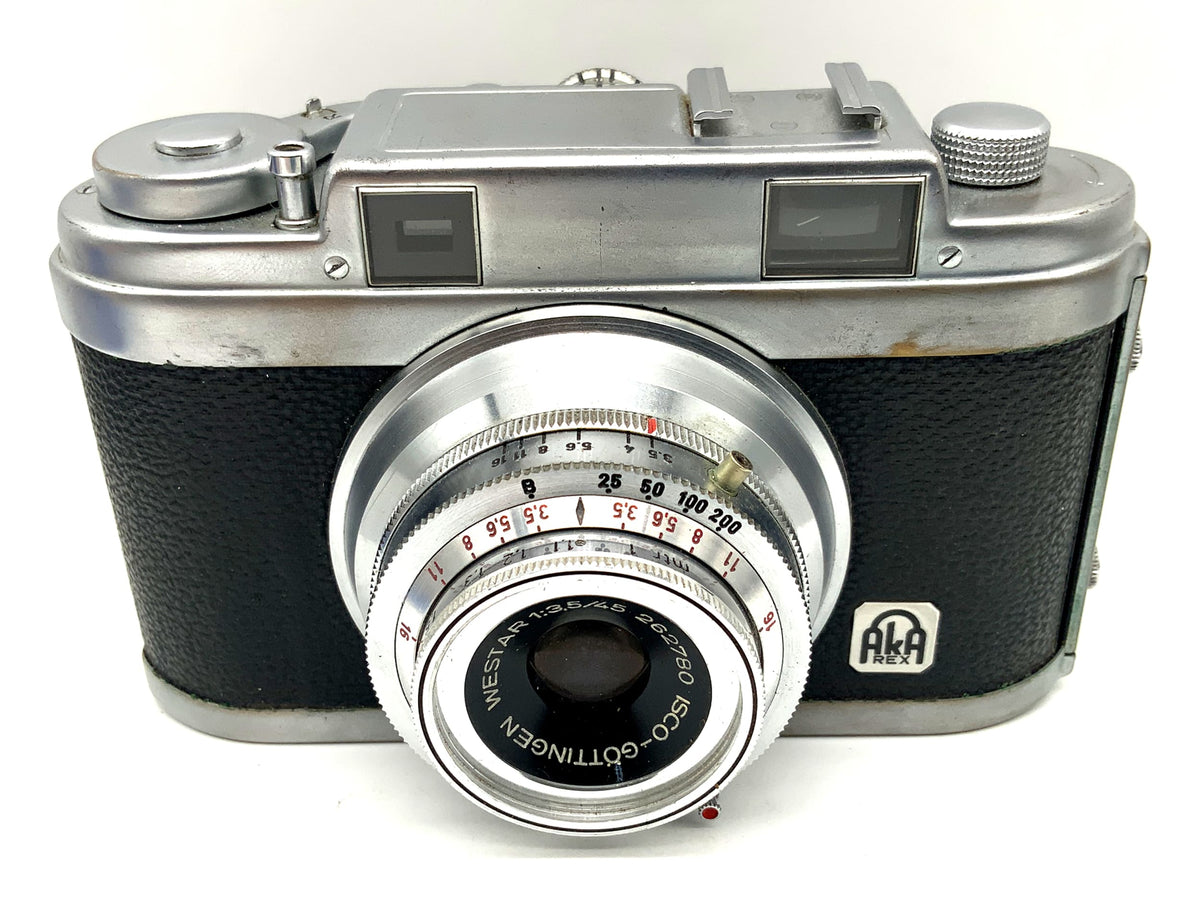 AKA Rex Sucherkamera mit Isco Westar 45mm 1:3,5 Messsucherkamera Analogkamera